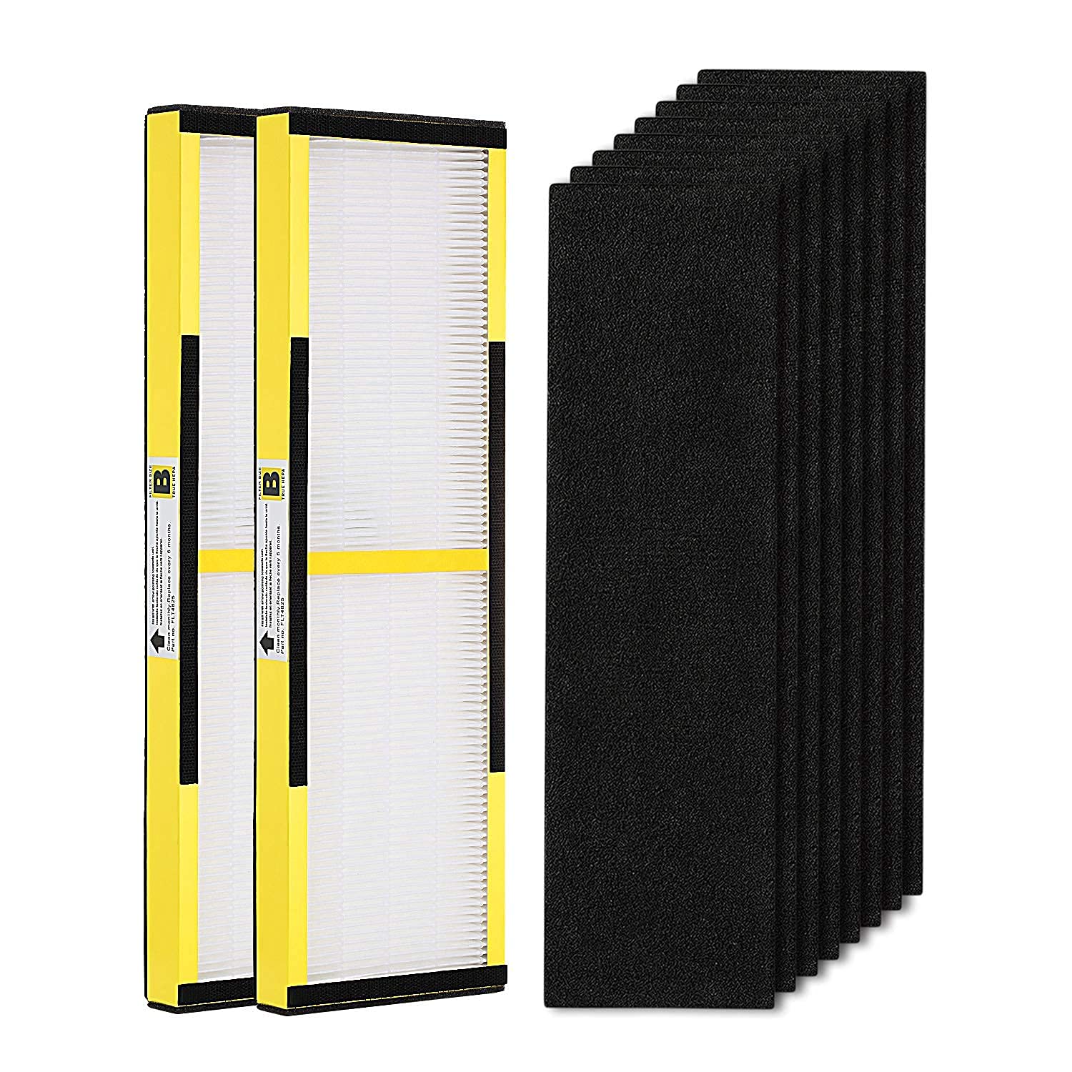 2 Pack Flt4825 True Hepa Filter B Replacement With Activated Carbon Pre Filters Compatible With Guardian Air Purifier Ac4825 Ac4