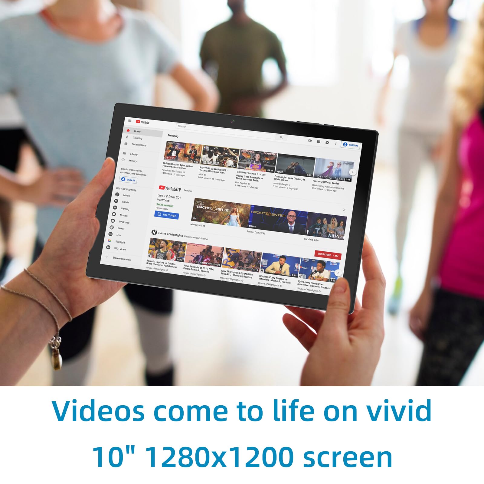 Android Tablet With Keyboard Protect Case Mouse Stylus 10 Inch Tablet 2 In 1 Tablets Set 12Gb+128Gb/1Tb Expandable Dual Camera T