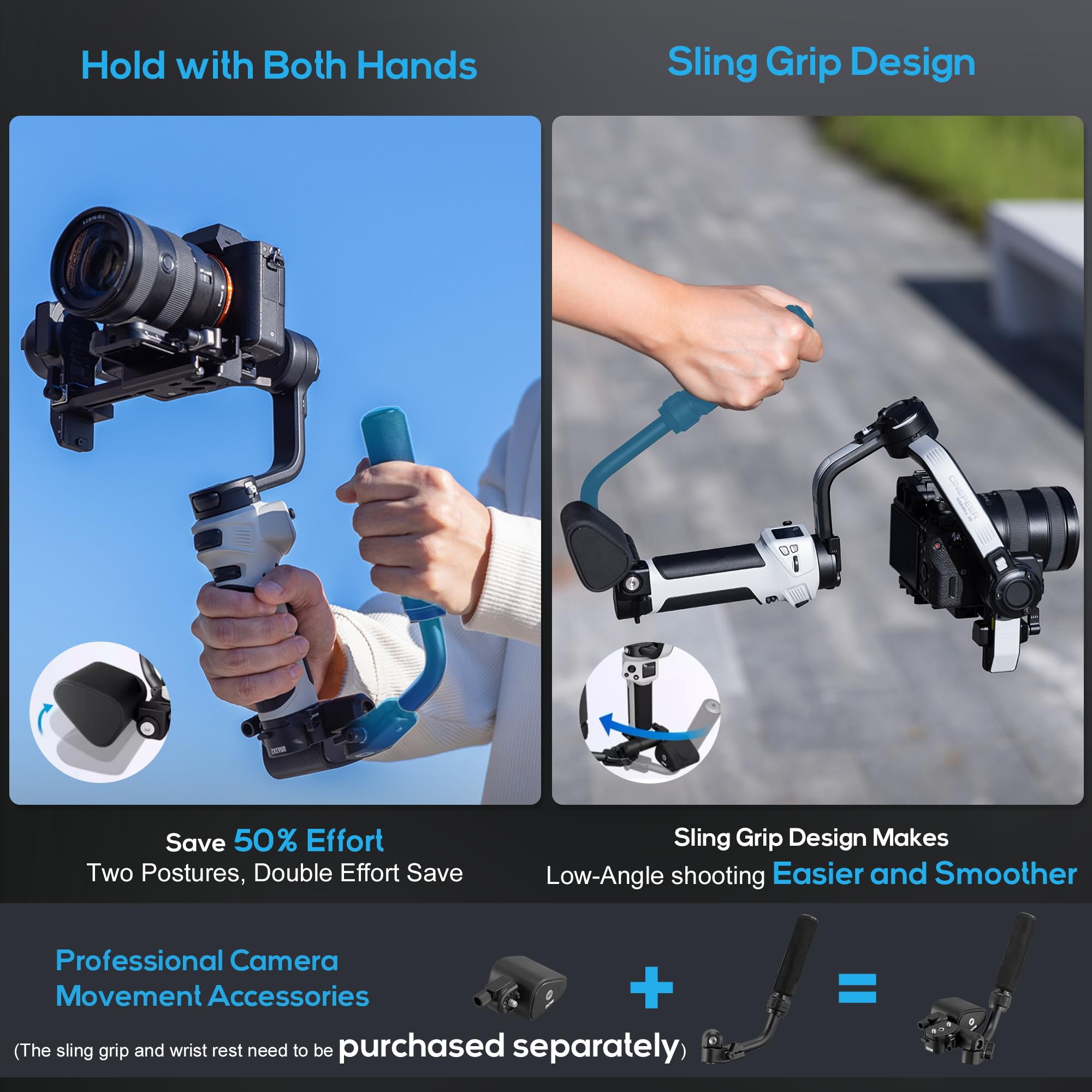Zhiyun Cinepeer Weebill 3E[Official], 3-Axis Lightweight Gimbal Stabilizer For Dslr & Mirrorless Camera Canon/Sony/Panasonic/Nik