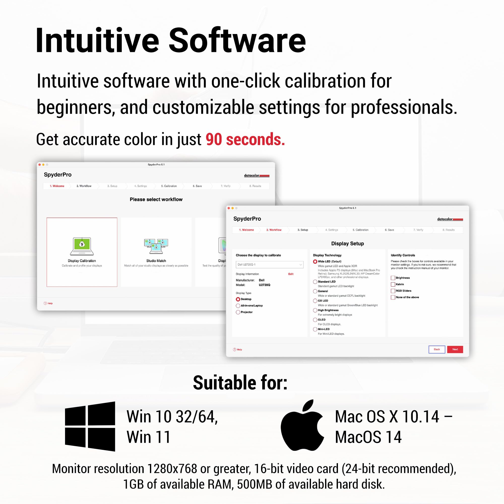 2024 Version Datacolor Spyderpro Monitor Calibration Tool: Ensures Accurate Color When Viewing And Editing Photos & Videos