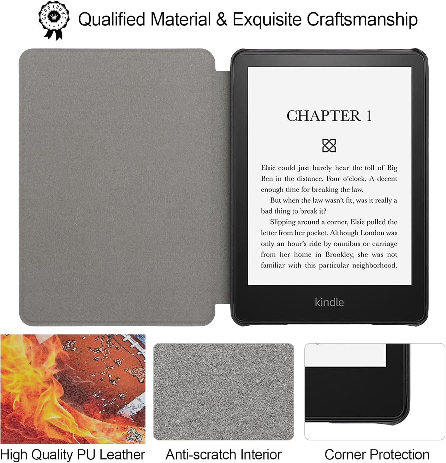 Case For 6.8'' Kindle Paperwhite (11Th Generation 2021) And Kindle Paperwhite Signature Edition, Lightweight Pu Leather Folio Co