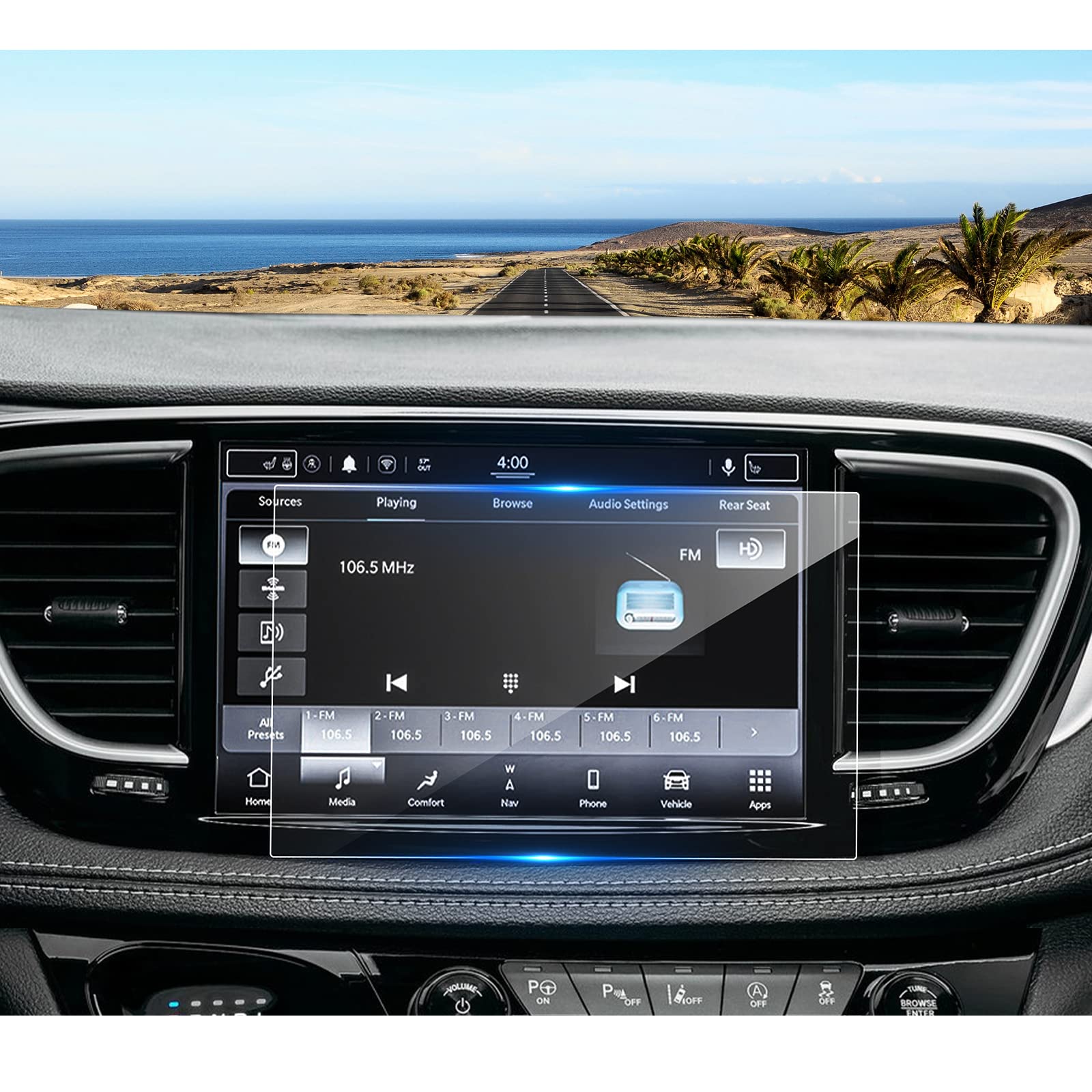 Coleya 2021 2023 2024 Pacifica Screen Protector For Chrysler Pacifica (Touring/Touring L/Pinnacle/Limited/Select) 10.1 Inch Touc