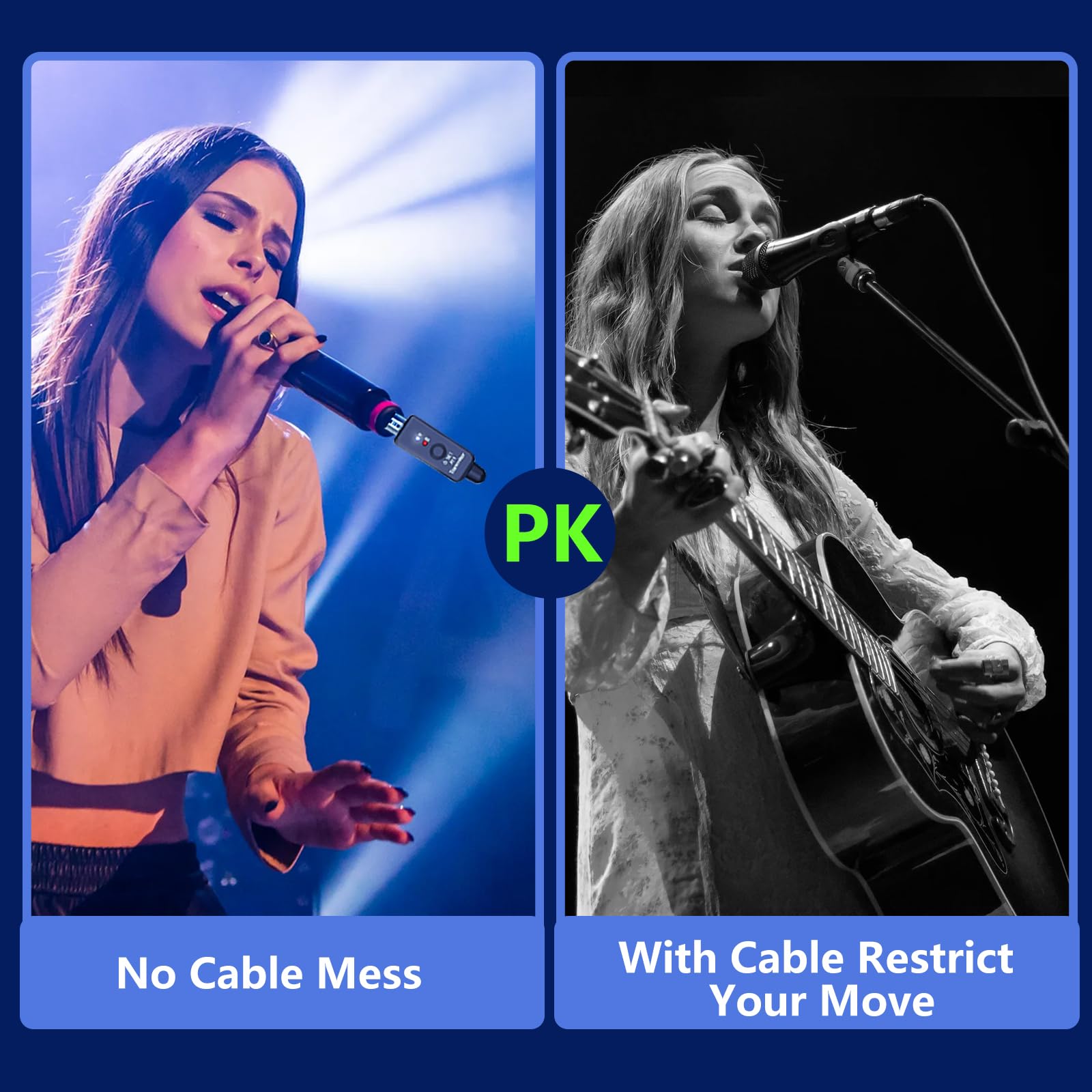 Ingpartner A11 2.4Ghz Wireless Microphone Transmitter Receiver 4 Channels Plug On Xlr Mic Adapter Wireless Mic System For Dynami