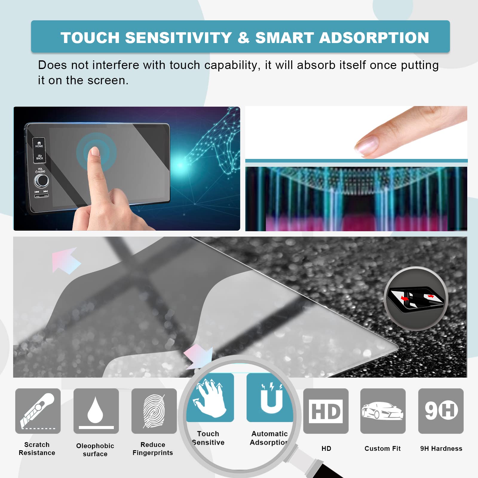 Cdefg For 2023 2024 2025 Crv Screen Protector For 2023 2024 2025 Honda Cr V Ex L Sport Touring 9 Inch Touch Screen Protector Foils Navigation Display Screen Protective Film Tempered Glass Hd Clear