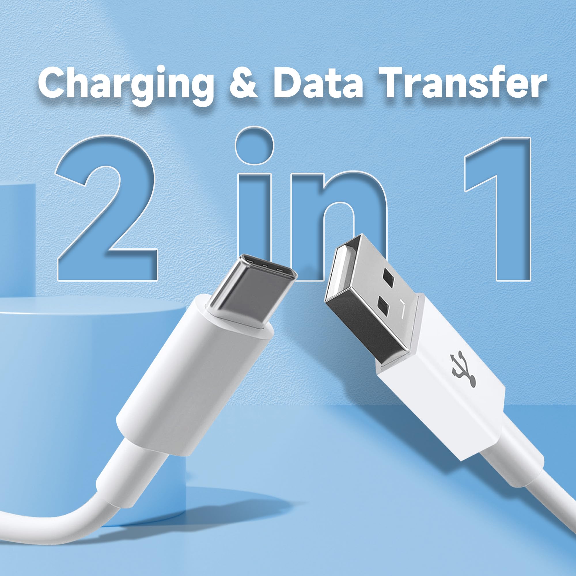 [2 Pack] 16.4Ft/5M Power Extension Cable For Any Usb C Enabled Security Cameras Or Devices(Phone,Switch Pro Controller,Etc), Usb A To Usb C Extension Charging And Data Sync Cord