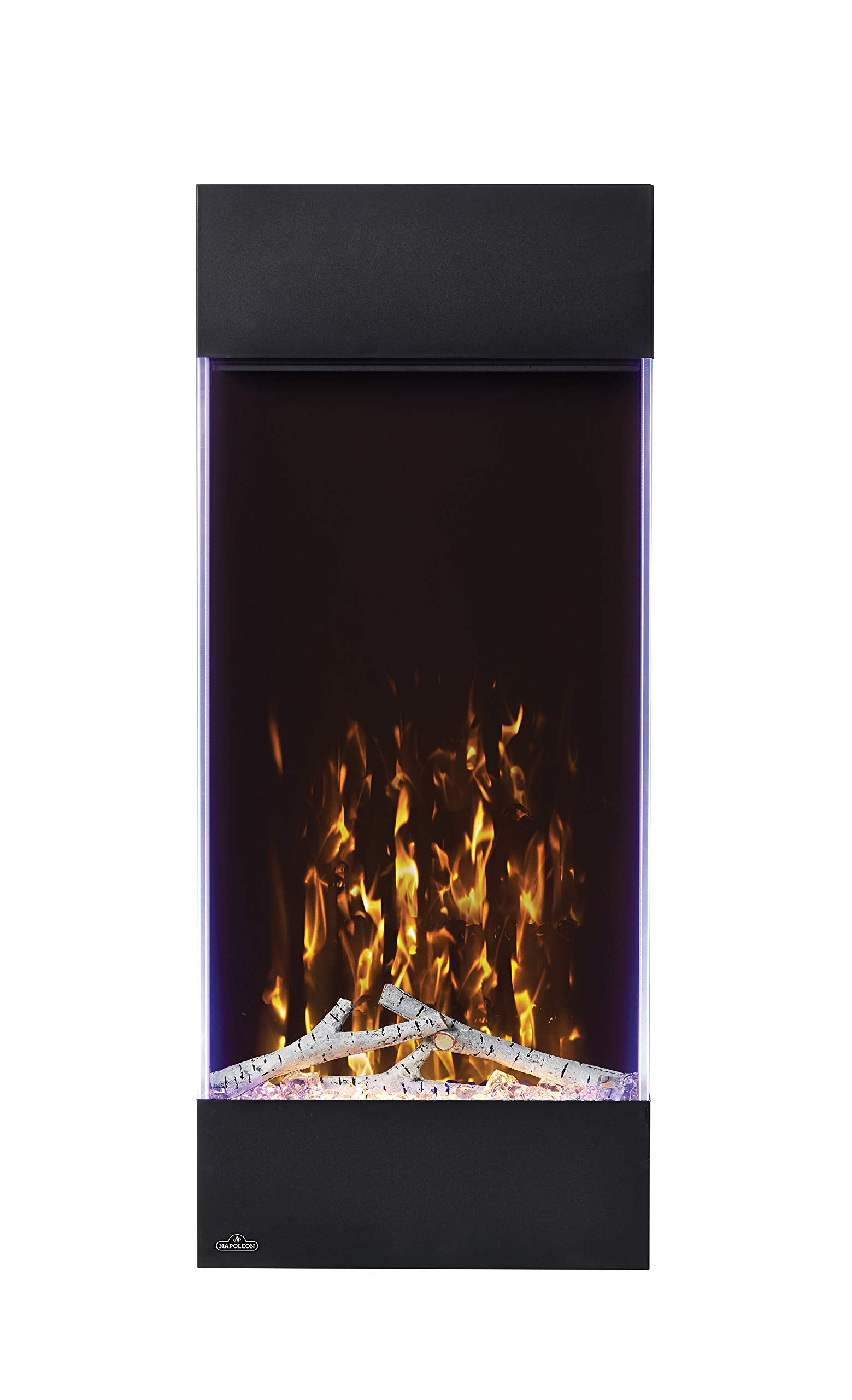 Napoleon Allure 38 Inch Vertical Wall Mount Electric Fireplace   Black, Nefvc38H
