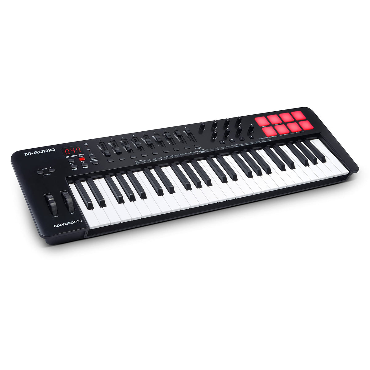M Audio Oxygen 49 (Mkv)   49 Key Usb Midi Keyboard Controller With Beat Pads, Smart Chord & Scale Modes, Arpeggiator And Software Suite Included,Black