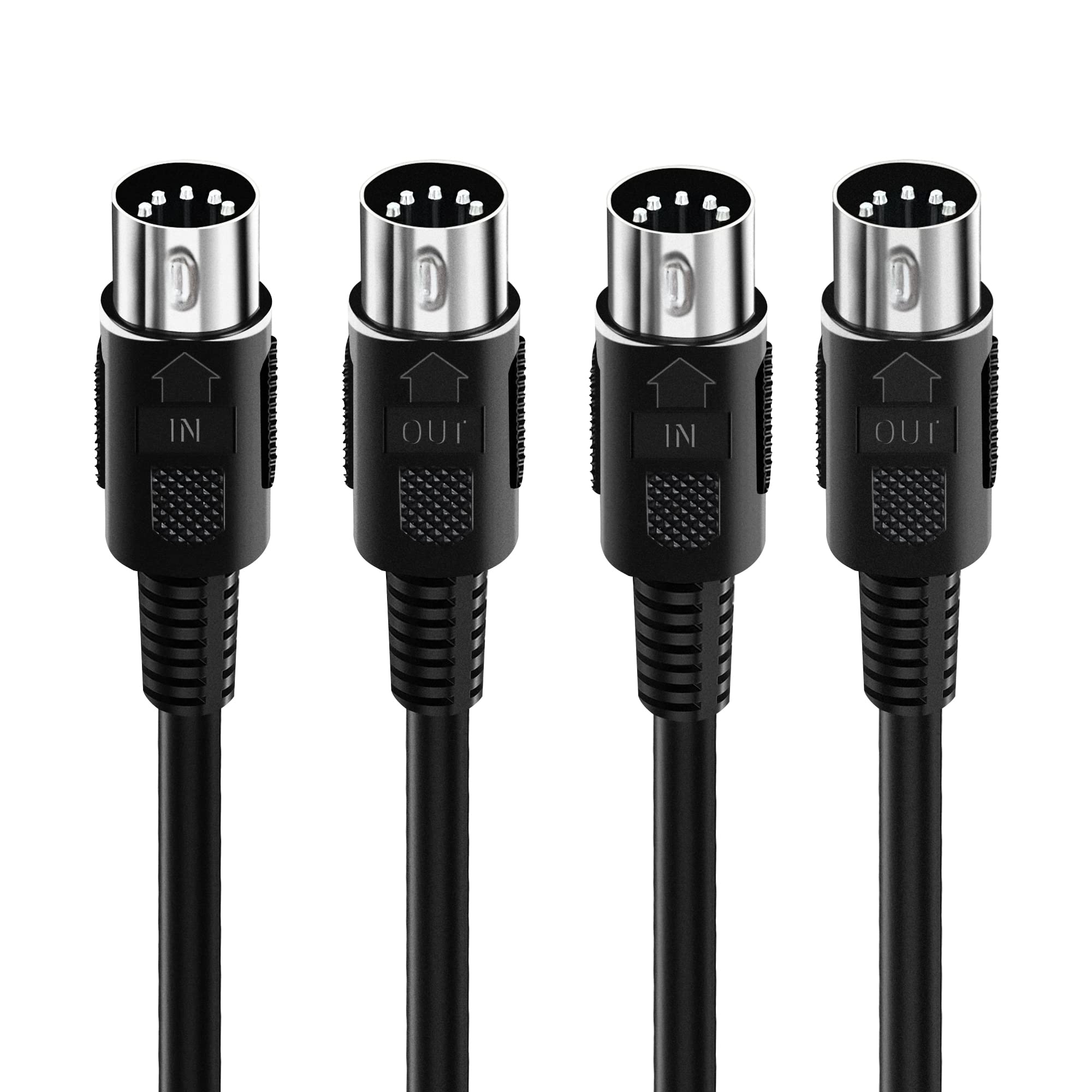Bxizxd 2 Pack 16.5Ft Midi Cables   Male To Male 5 Pin, Perfect For Keyboard Synth, External Sound Card, Midi Keyboard, Rack Synt