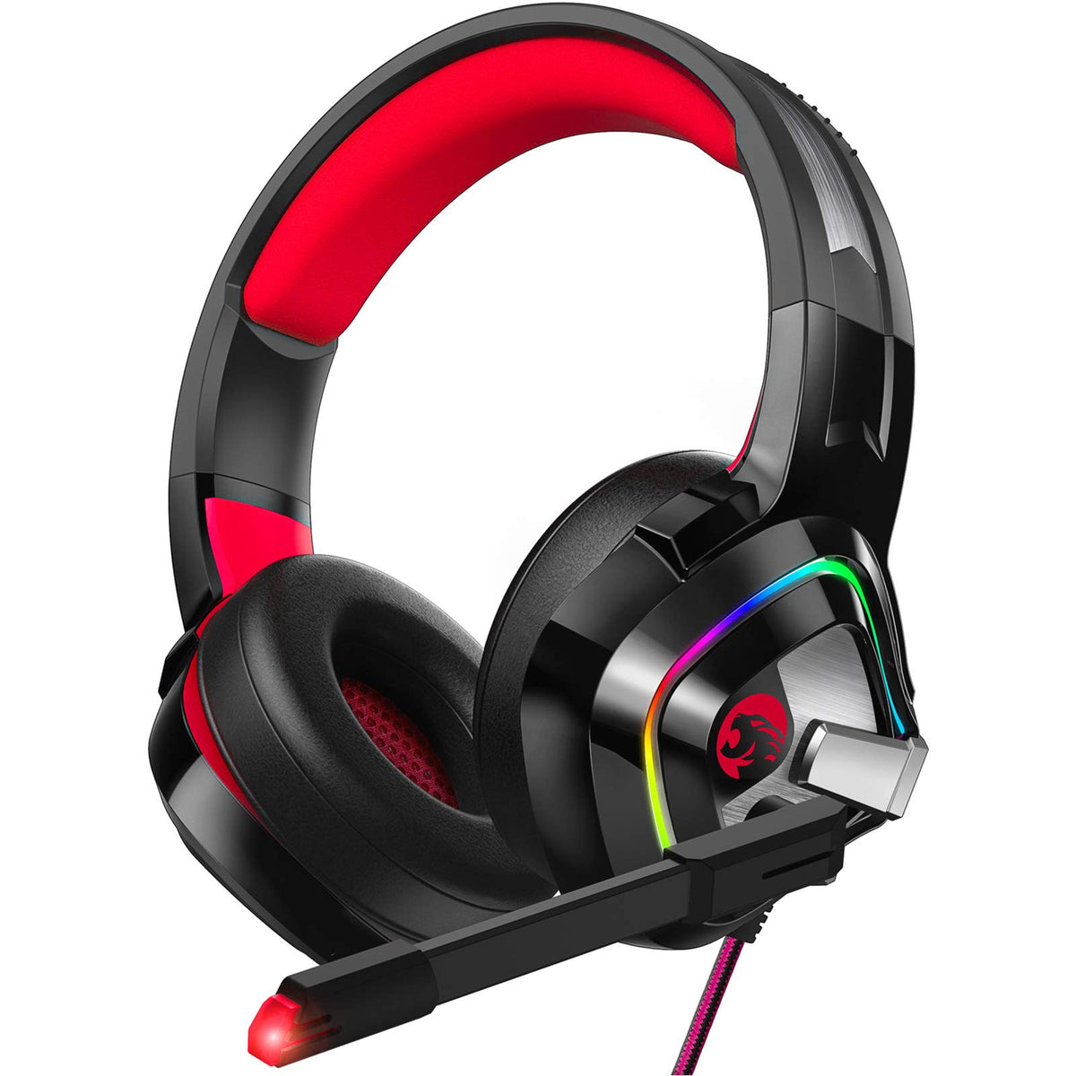 Ziumier Z66 Gaming Headset For Ps4, Ps5, Xbox One, Pc, Wired Over Ear Headphone With Noise Isolation Microphone, Led Rgb Light,S