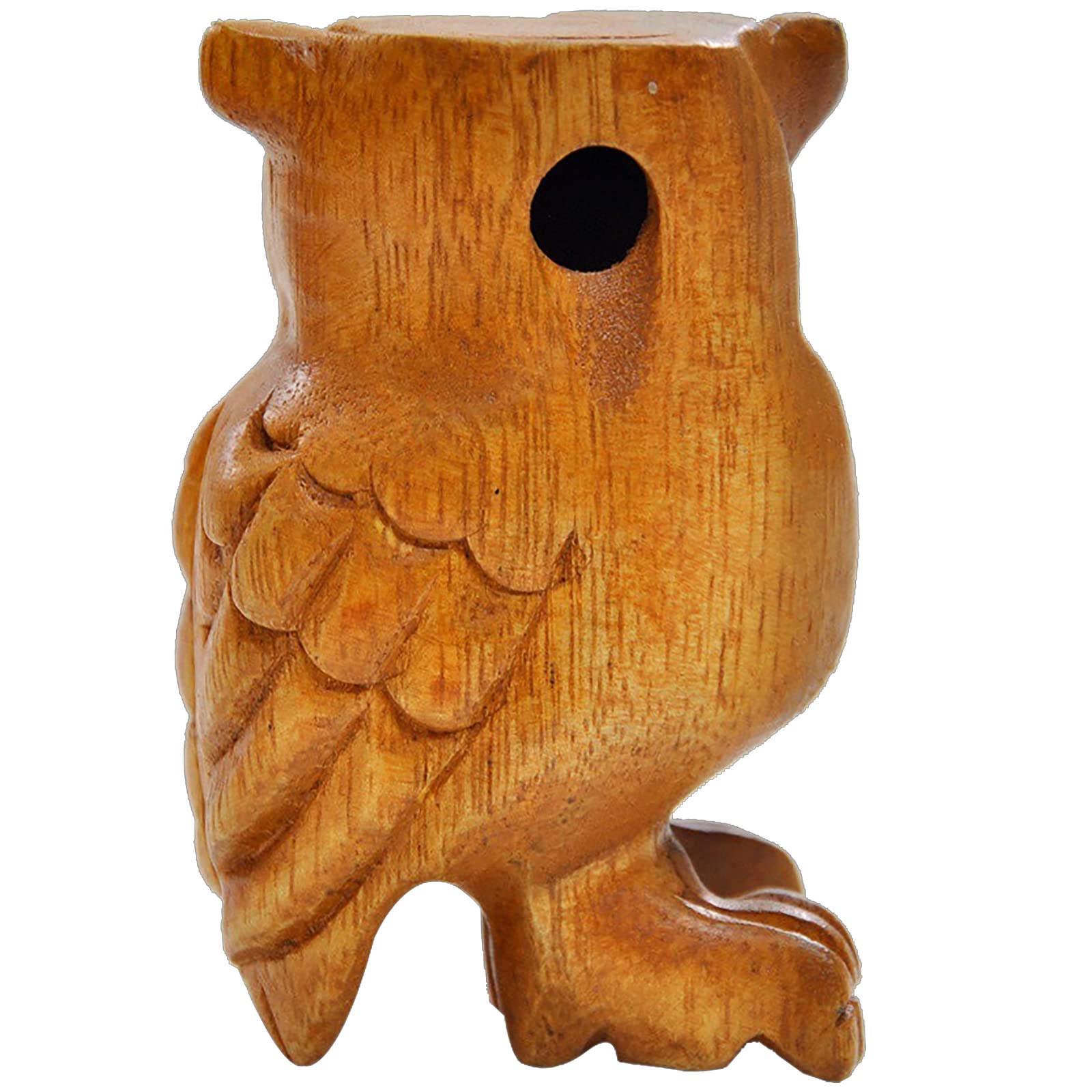 3.5''Wooden Owl Hoot Whistle   Musical Ocarina Craft Decor