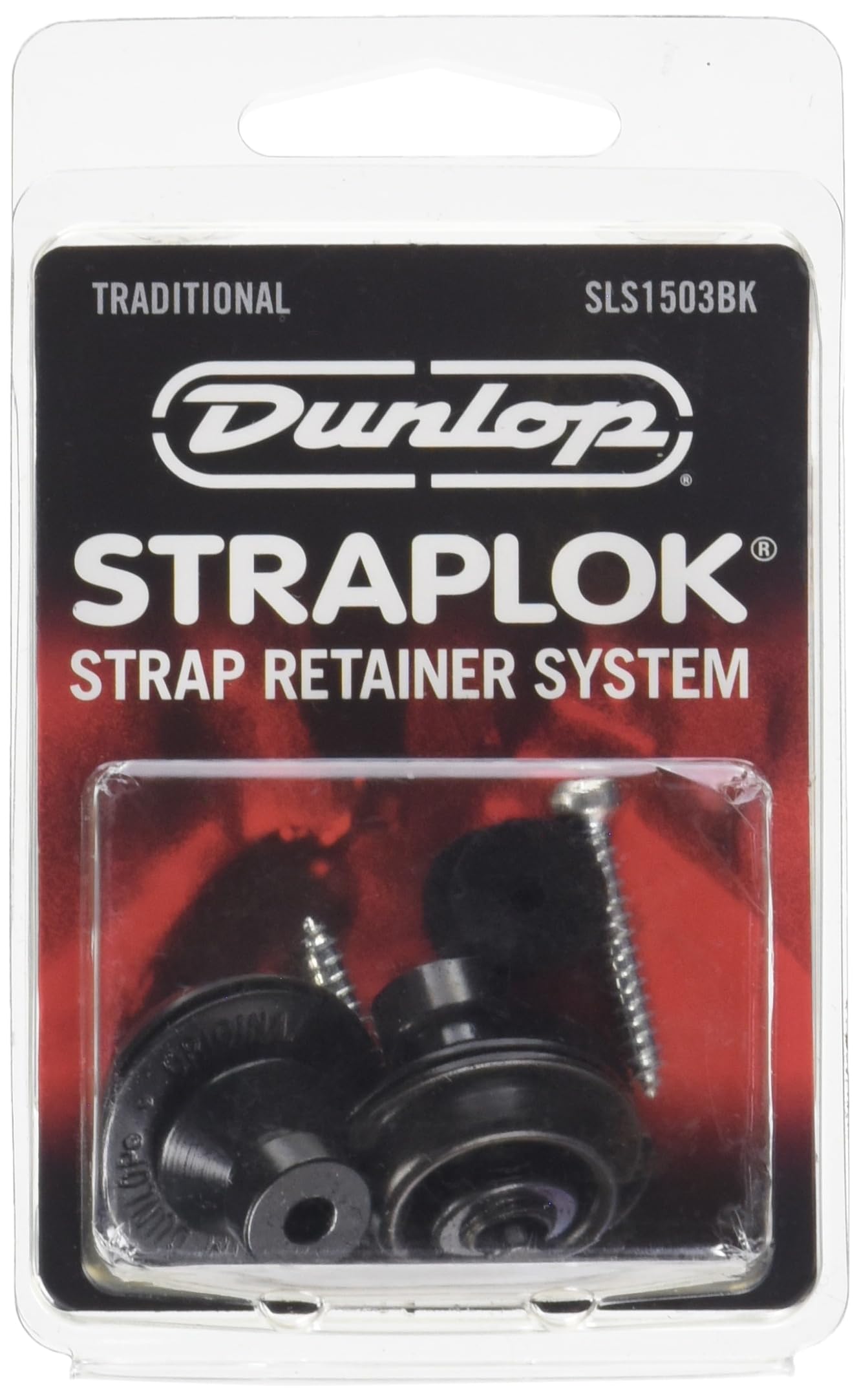 Dunlop Straplok� Traditional Strap Retainer System, Black