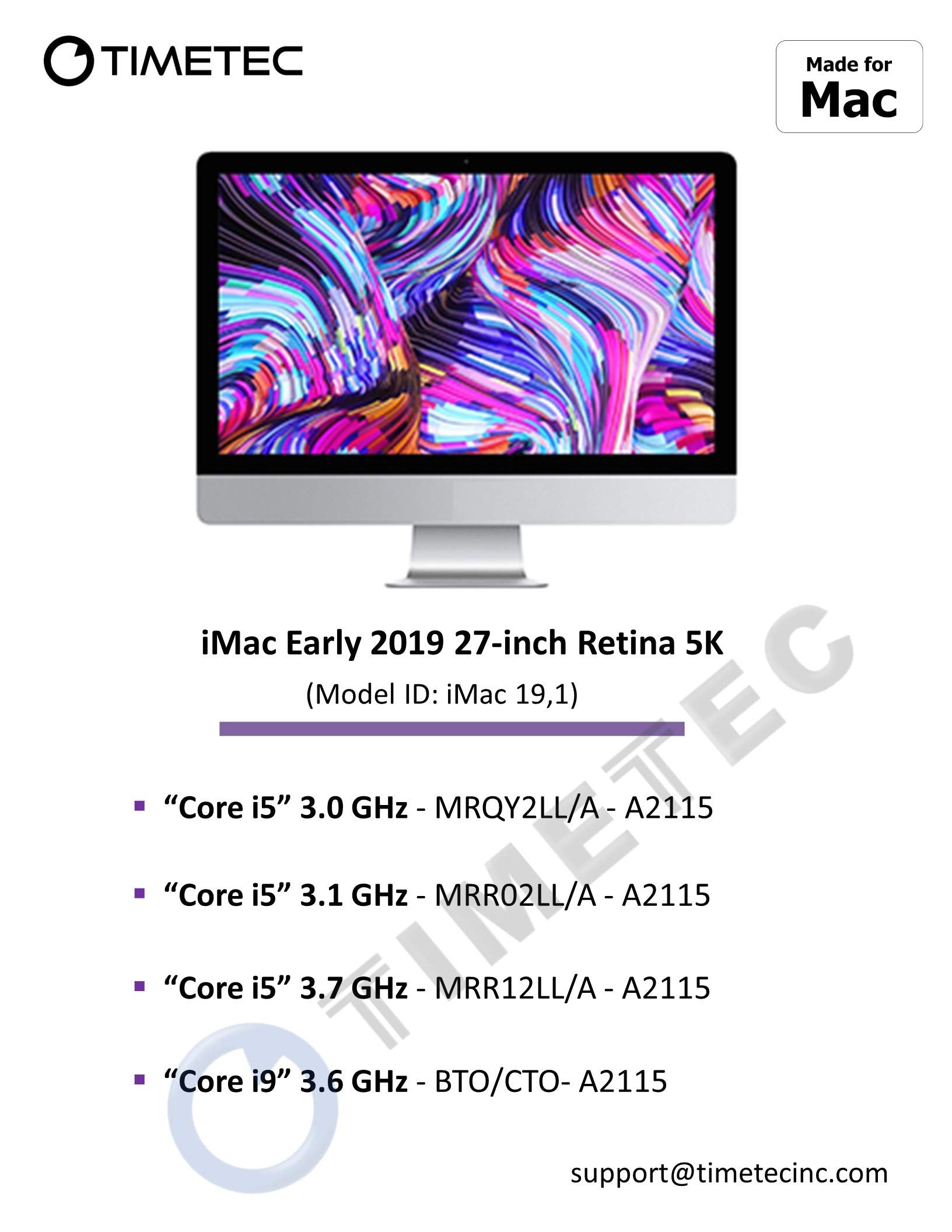 Timetec 16Gb Kit(2X8Gb) Compatible For Apple Ddr4 2666Mhz For Mid 2020 Imac (20,1/20,2) / Mid 2019 Imac (19,1) 27 Inch W/Retina 5K Display, Late 2018 Mac Mini (8,1) Pc4 21333 / Pc4 21300 Mac Ram