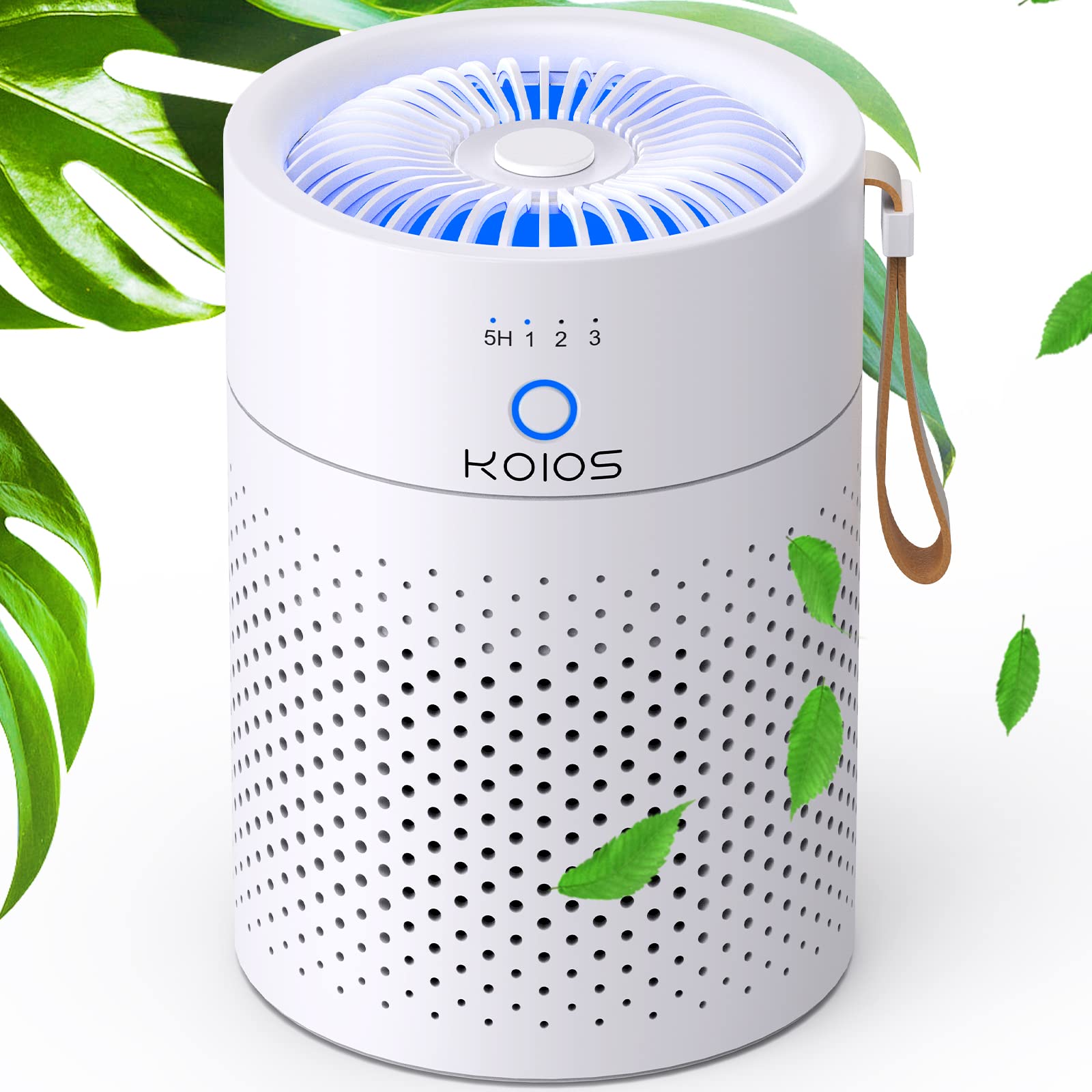 Air Purifiers For Bedroom Home, Koios H13 True Hepa Filter Air Purifiers For Desktop Office Car Pets With Usb Cable, Small Air C