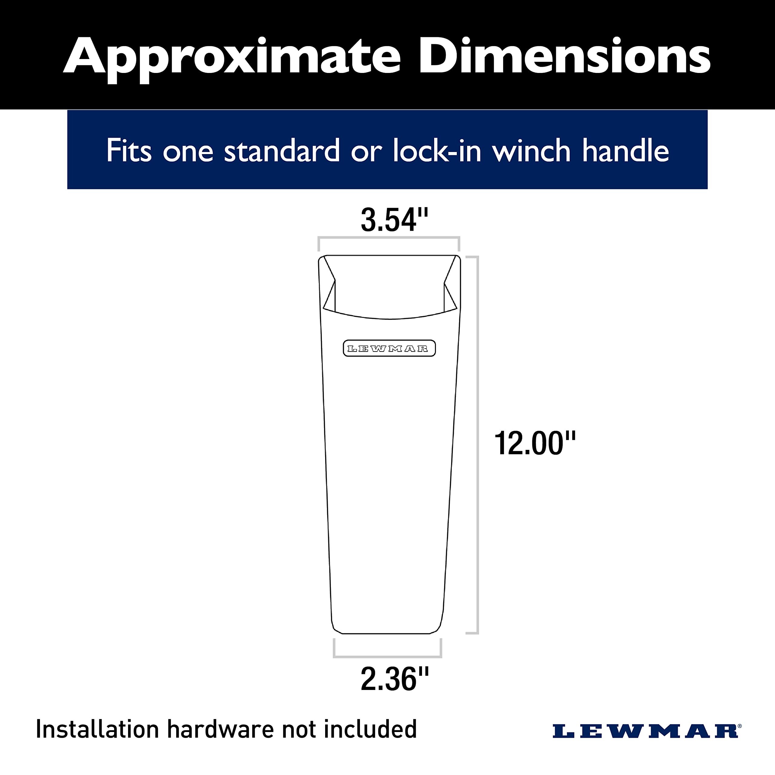 Lewmar Winch Handle Pocket For All Handles - 9-3/4'' Long, Self Draining With Strong And Durable Pvc Holder, Fits One Standard O,WBHDWB00DH3PFBG
