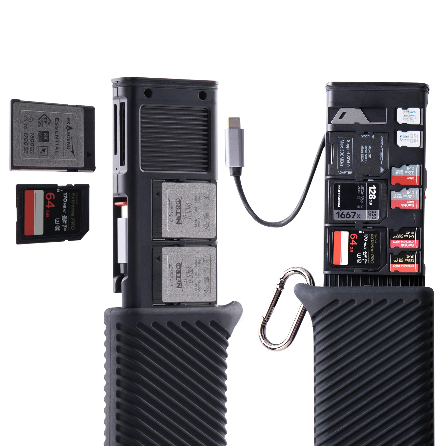 Pgytech Createmate Cfexpress Type B Card Reader Case Usb 3.2 Gen 2 10Gbps Sd Card Reader For Photographers