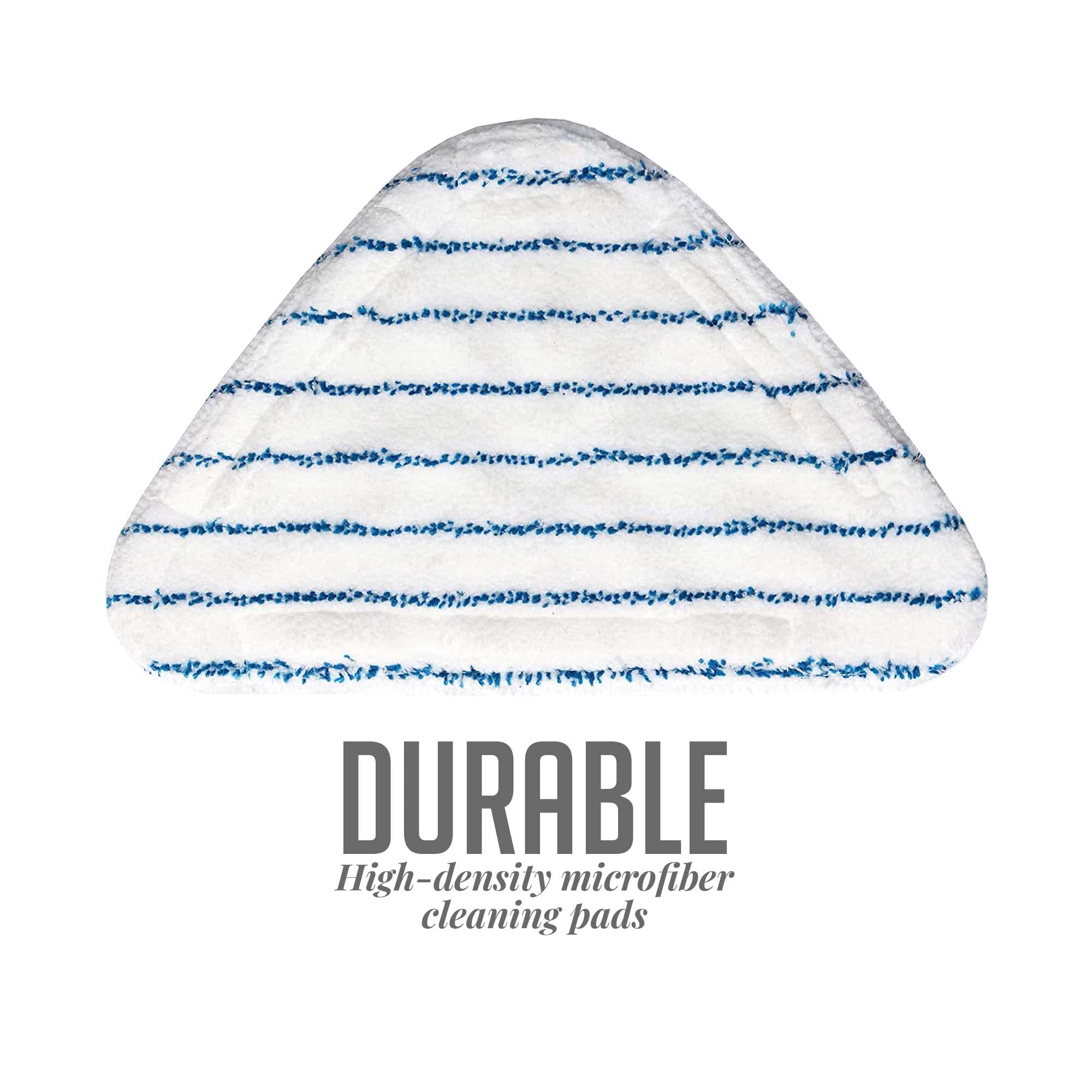 Ovente Steam Mop Replacement Pads For St405 Series (Pack Of 4), Reusable And Washable Microfiber Cleaning Pads, White Acpst4054