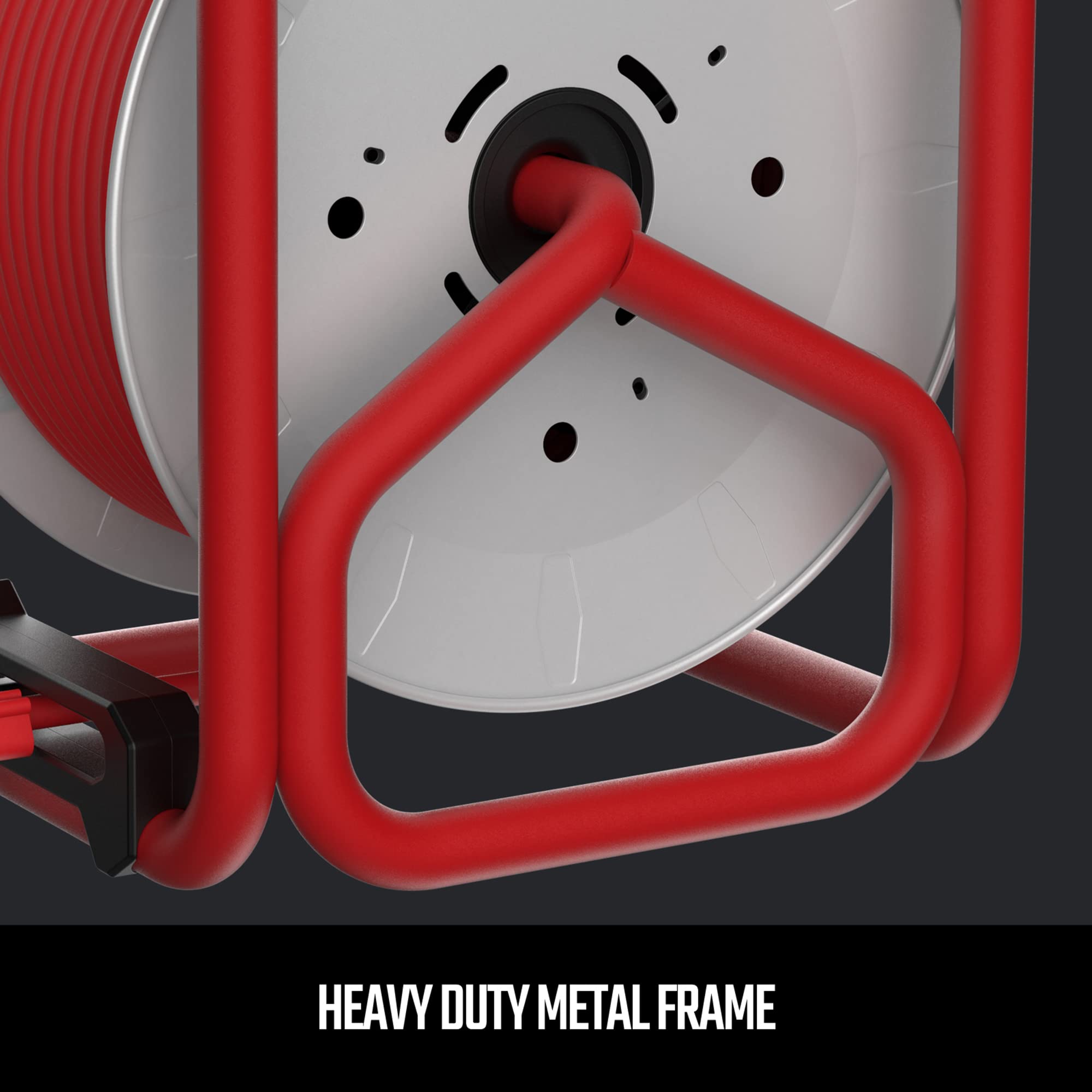 Craftsman 50 Ft. Contractor Edition Retractable Extension Cord Reel With 4 Outlets & Heavy Duty 12Awg Sjtw Cable