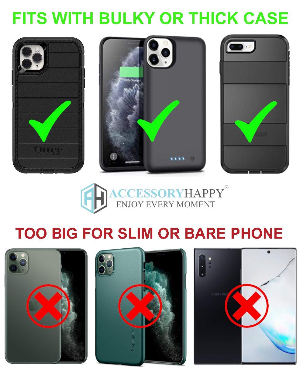 Ah Military Grade Horizontal Cell Phone Pouch Clip Cell Phone Holder For Belt Loop For Iphone 13 Max 12 Pro Max 14 Max 14 Max Pl