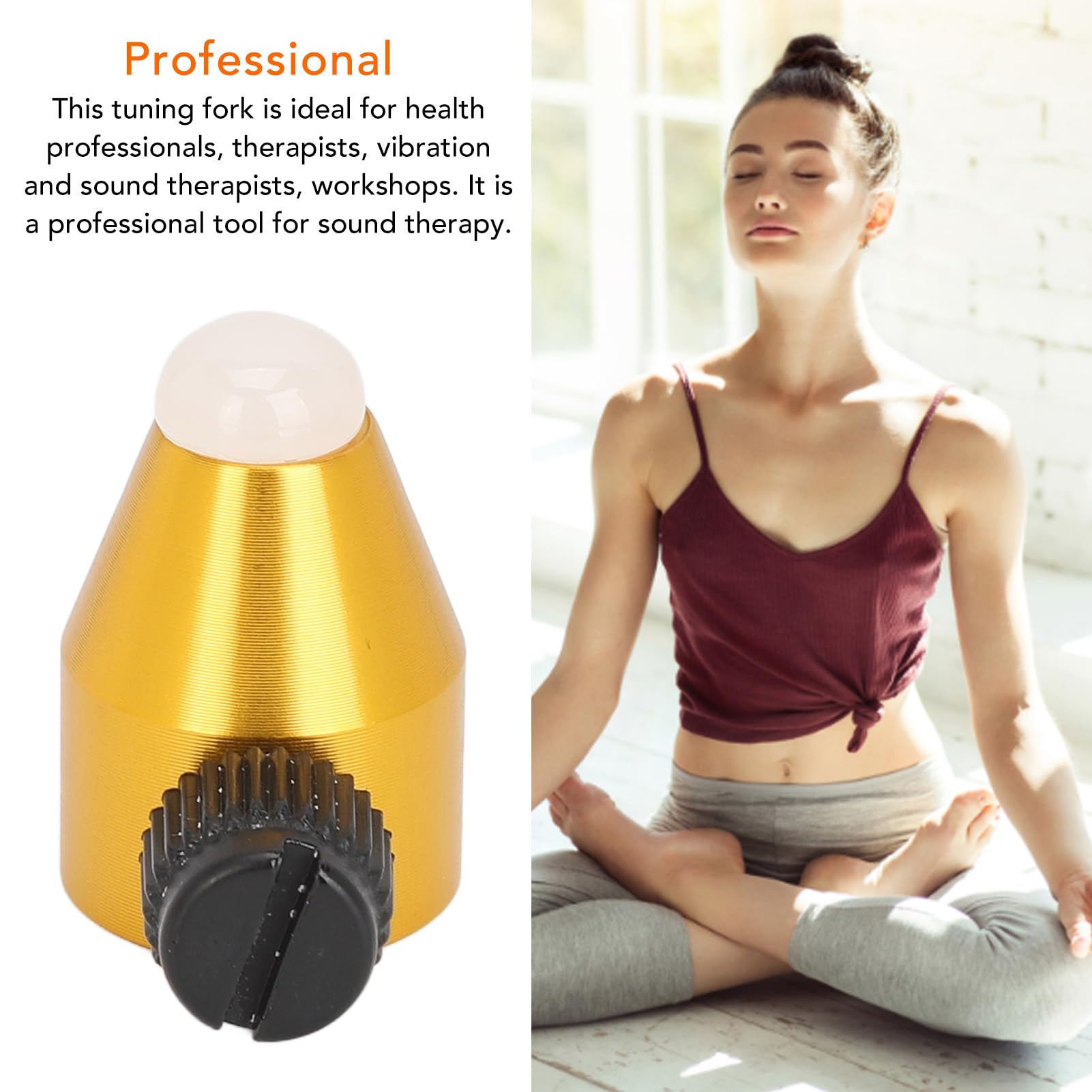 Saluaqui Tuning Fork For Healing, Tuning Fork Feet Accessory With Secure Hold, Stress Relief, Energy Healing, Reduce Anxiety, Me