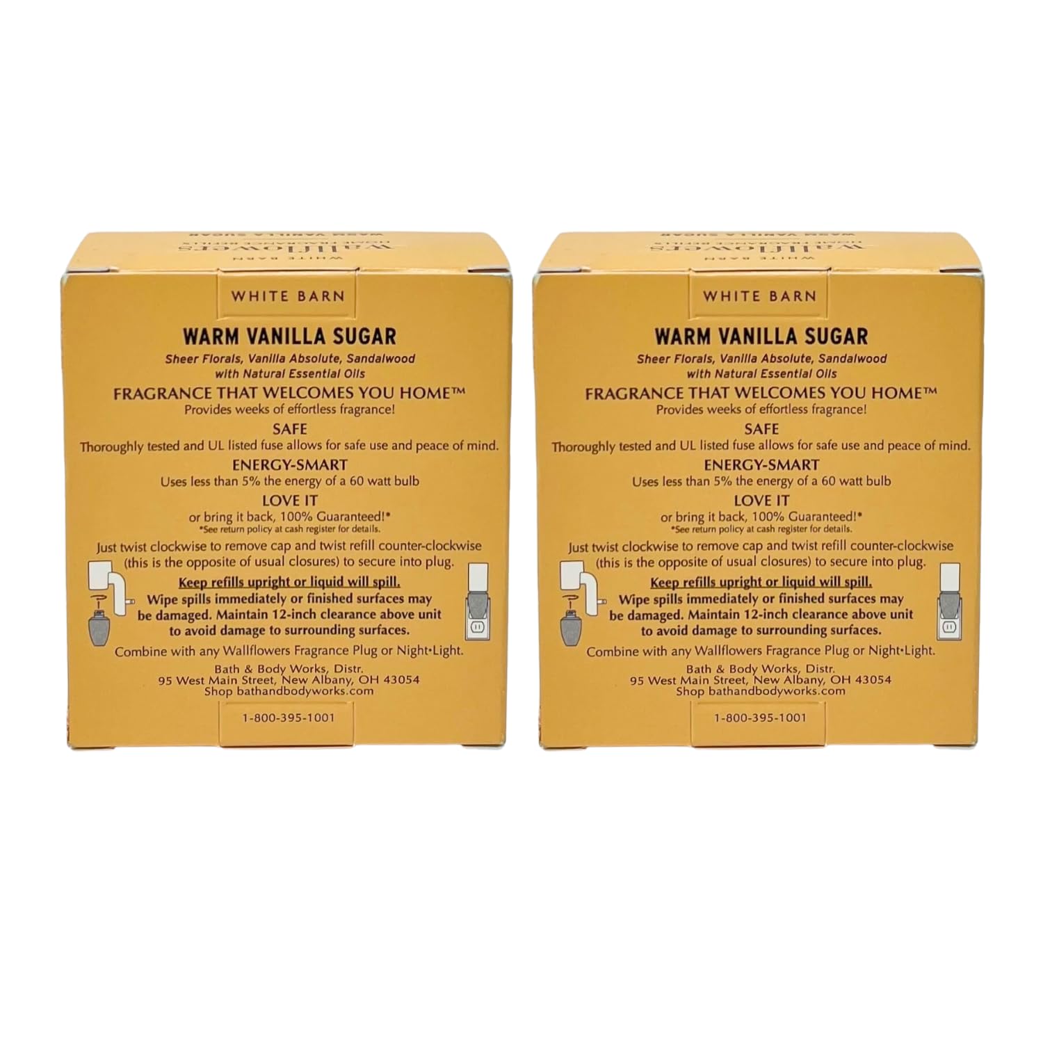 Bath & Body Works Warm Vanilla Sugar Wallflowers Home Fragrance Refill 0.8 Fl Oz - Pack Of 4