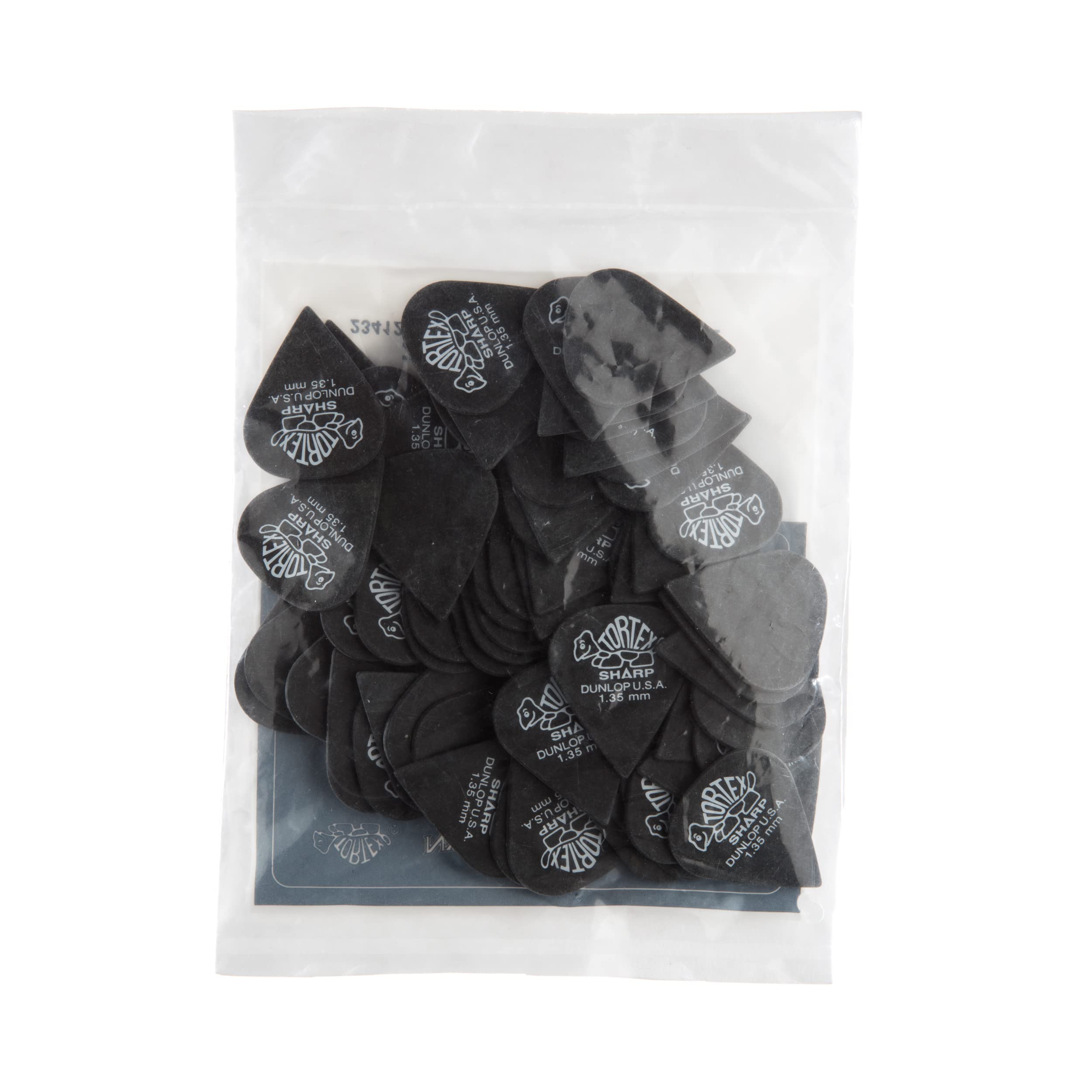 Dunlop Tortex Sharp Guitar Picks 1.35Mm Black 72 Pack