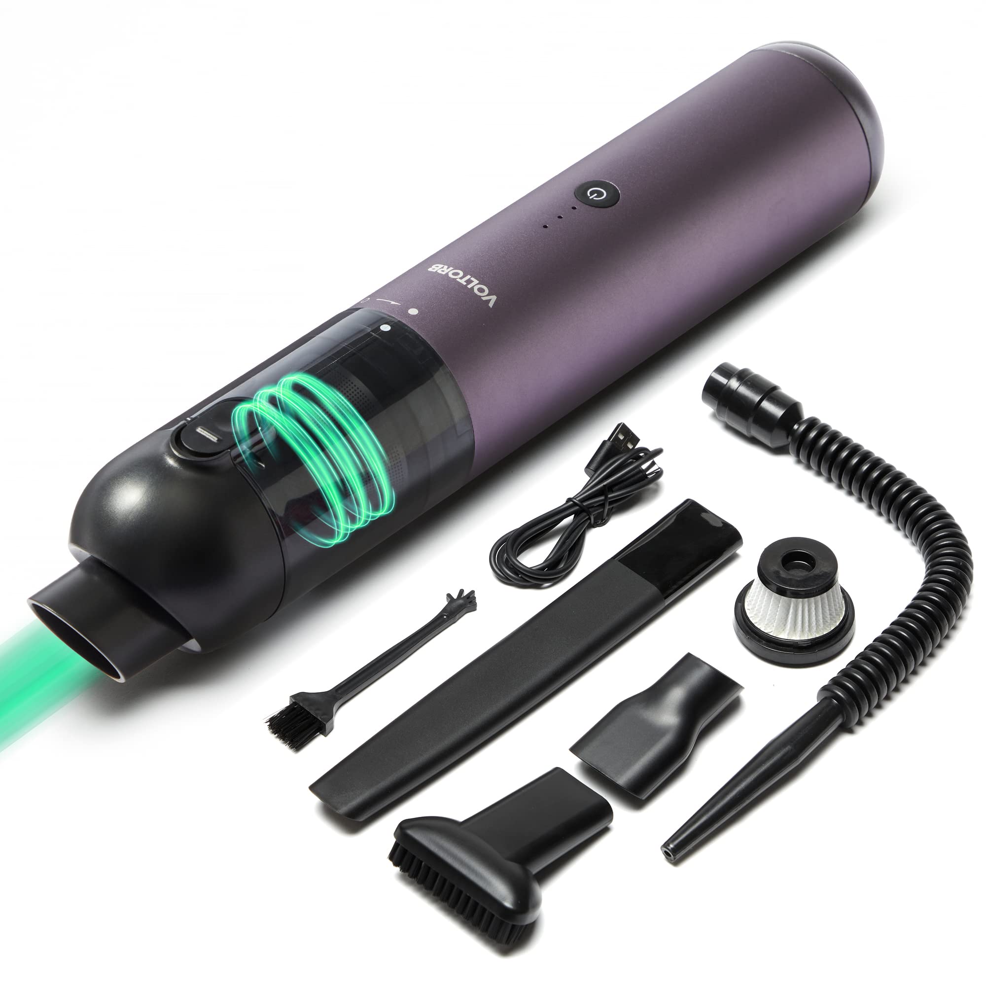 Voltorb Cordless Handheld Vacuum, 15000Pa High Power Mini Portable Usb Rechargeable Handheld Cordless Cleaner, 2 Gears Suction,