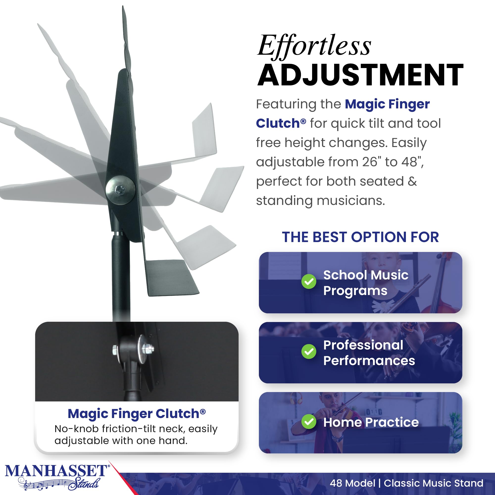 Manhasset 4801 M48 Symphony Music Stand Ac48S