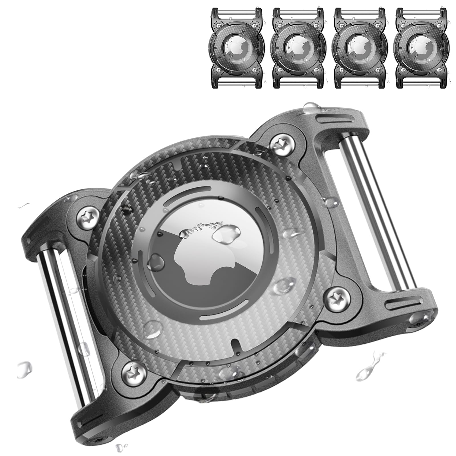 Oneonta 4 Pack Airtag Dog Collar Holder Waterproof | Airtag Dog | Dog Airtag Holder |Airtag Holder For Dog Collar | Apple Airtag