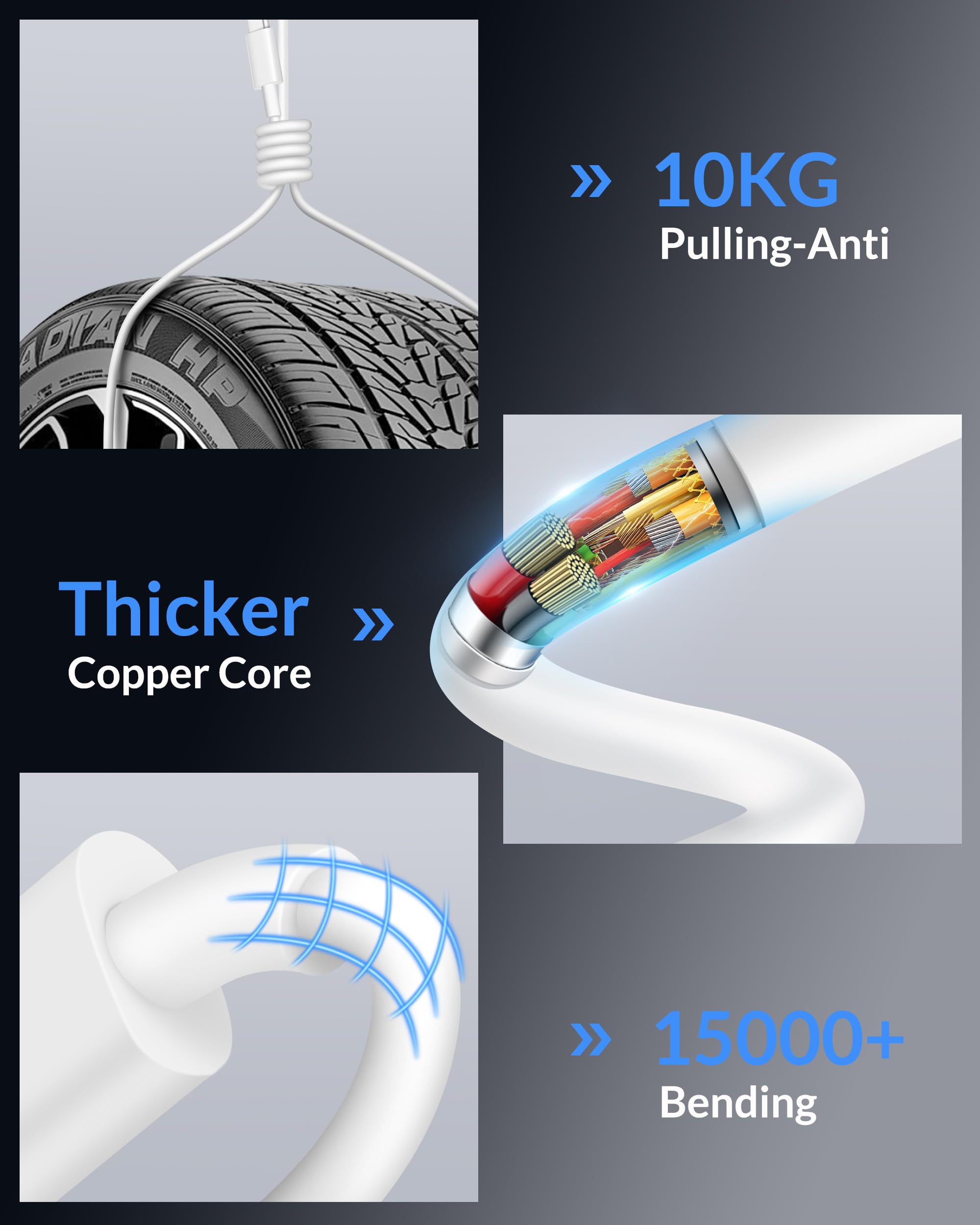 Carplay Cable Car Charger Cord For Iphone 15/16 Pro/Max/Plus, For Apples Ipad, Pixel, Galaxy, Android Phones, Usb A To Usb C Cab