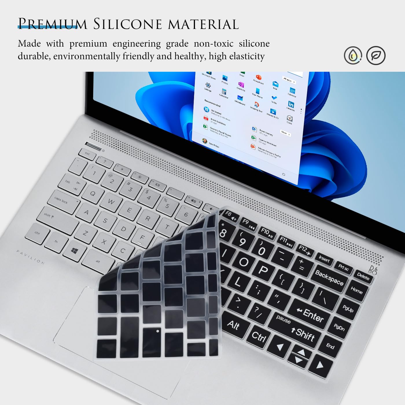Keyboard Cover Skin For 14 Inch Hp Pavilion X360 14 14 Fq/Dq/Dk/Dh/Ds/Df/Cf/Cd/Ba/Bf/Bw Series 14 Dk1013Dx/Dk1003Dx/Dk0002Dx 14