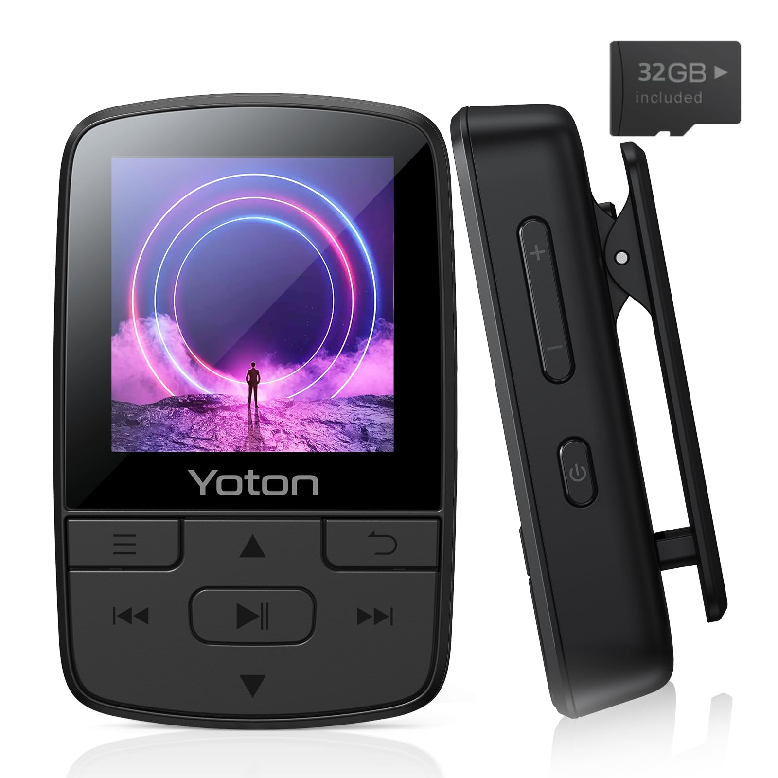 Yoton Mp3 Player With Bluetooth 5.2, 32Gb Mini Hifi Music Player With Sports Clip, Portable Mp3 Player For Kids With Independent