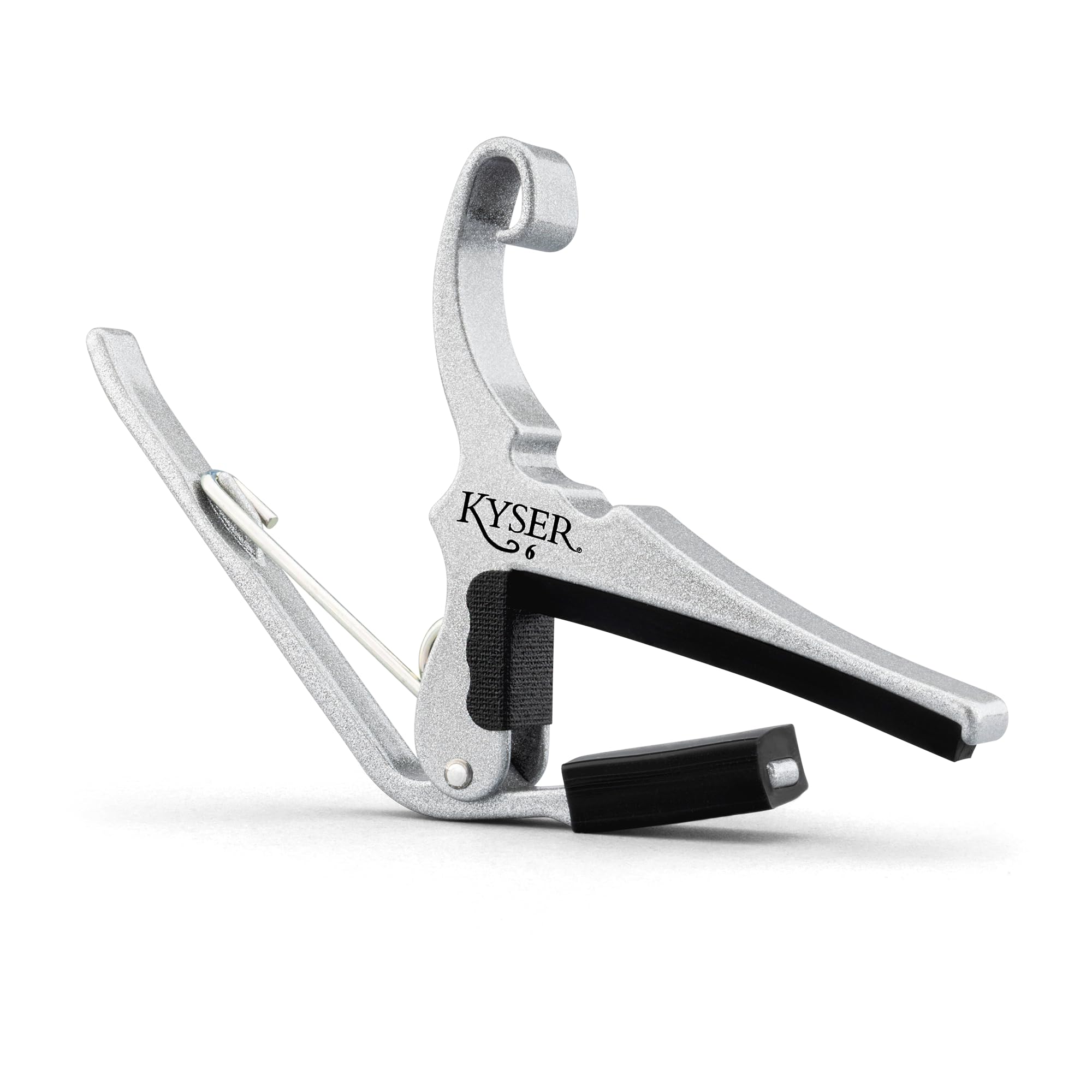Kyser Quick Change Guitar Capo For 6 String Acoustic Guitars, Silver, Kg6Sa