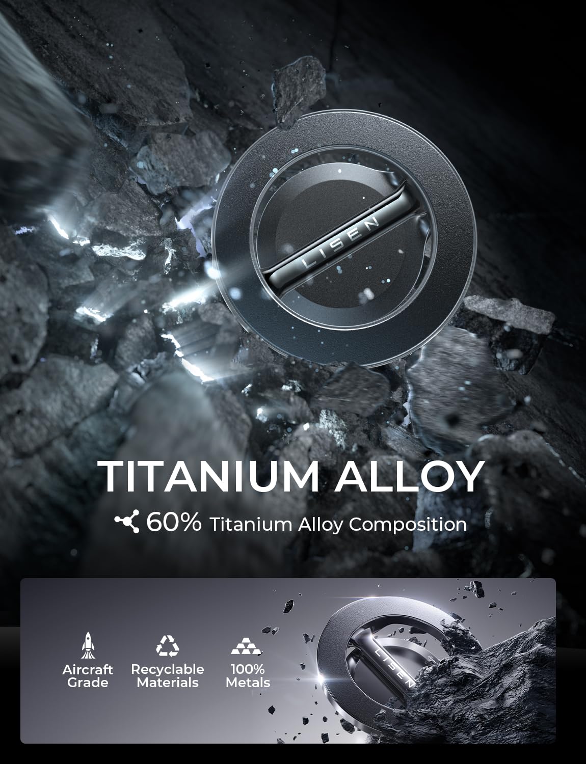 Lisen For Magsafe Car Mount, Ultra Magnetic 360 Degree Rotation Dashboard Car Phone Holder, Car Accessories For Iphone, Gifts Fo