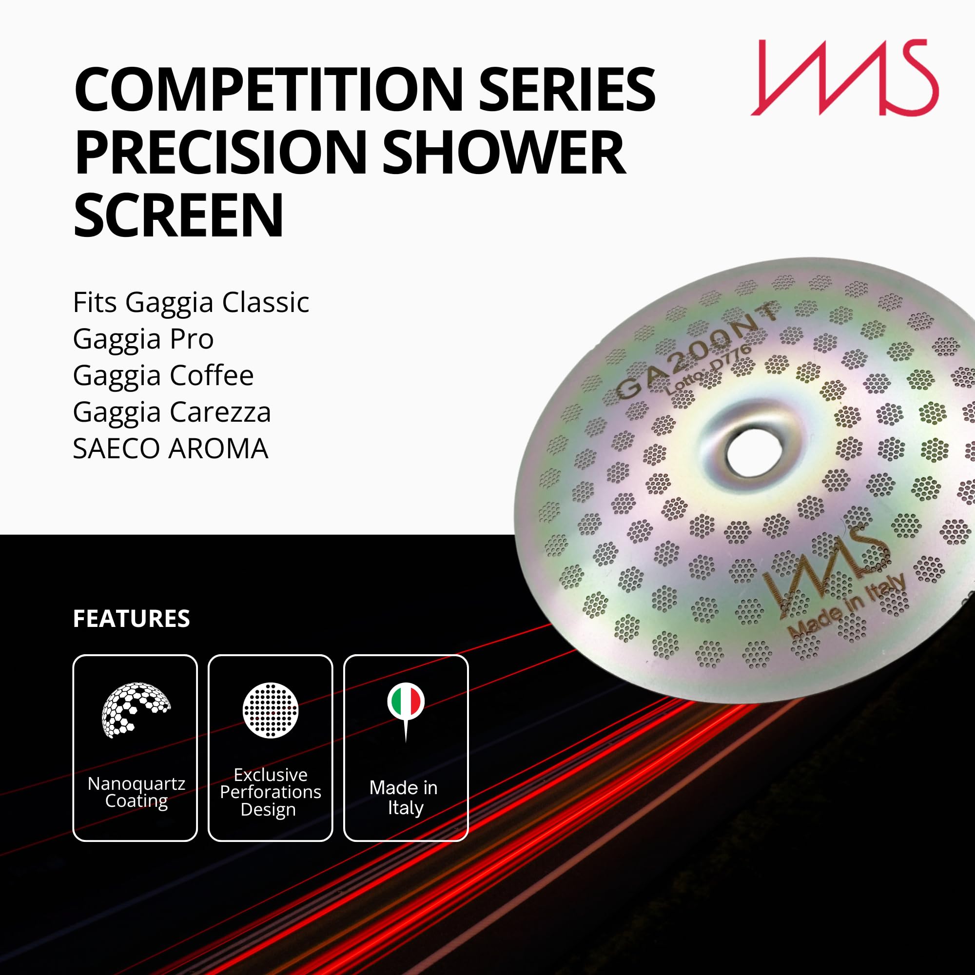 Nanoquartz Precision Shower Screen For Gaggia Ga200Nt