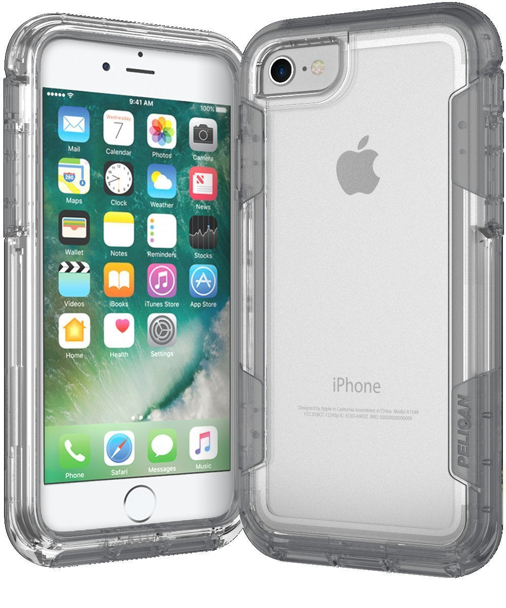 Pelican C23030-000A-CLCG Voyager iPhone 7 Case (Clear/Gray)