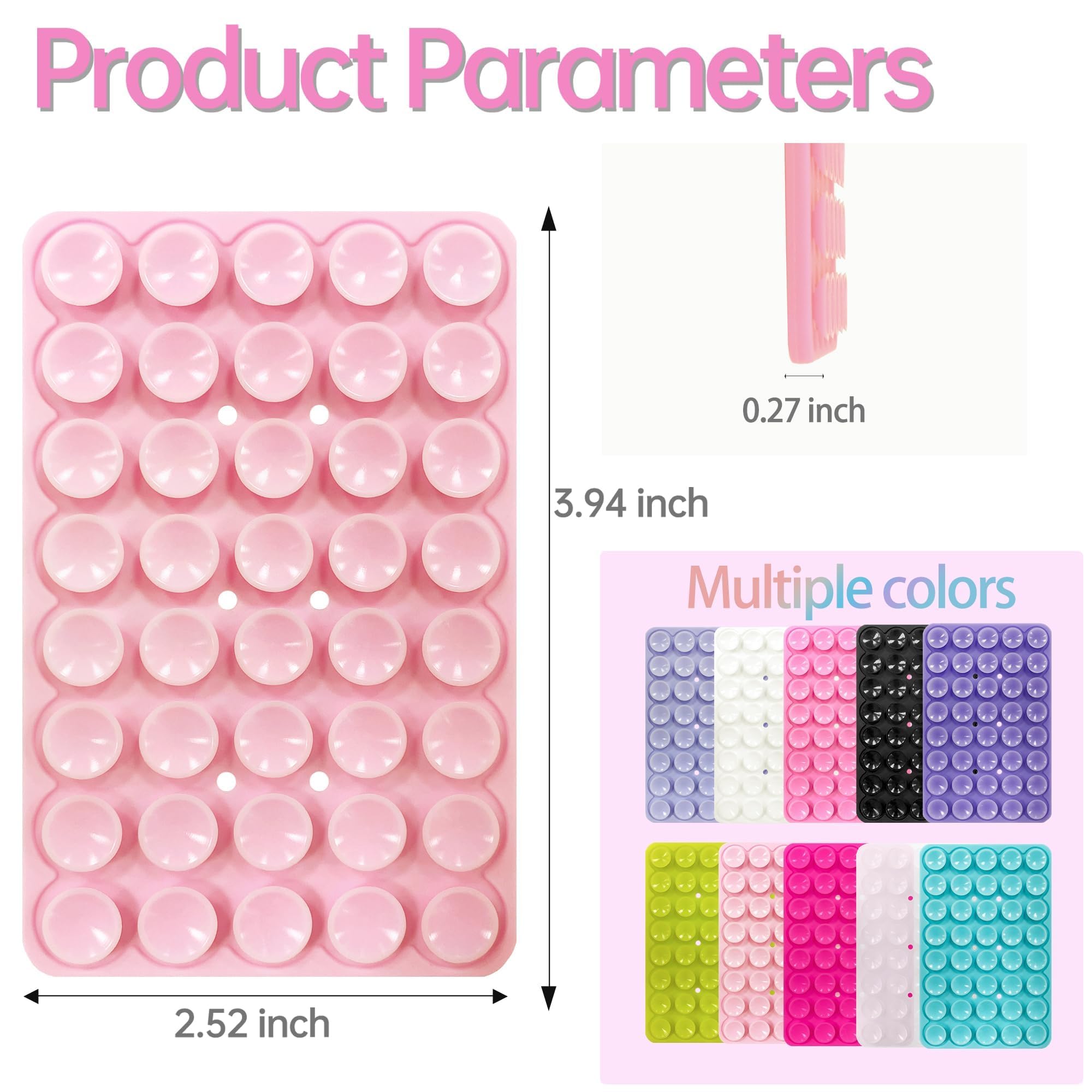 Yojaro Silicone Suction Cup Phone Case Mount Double Sided, Phone Accessories Hands-Free Strong Grip Holder For Selfies And Video