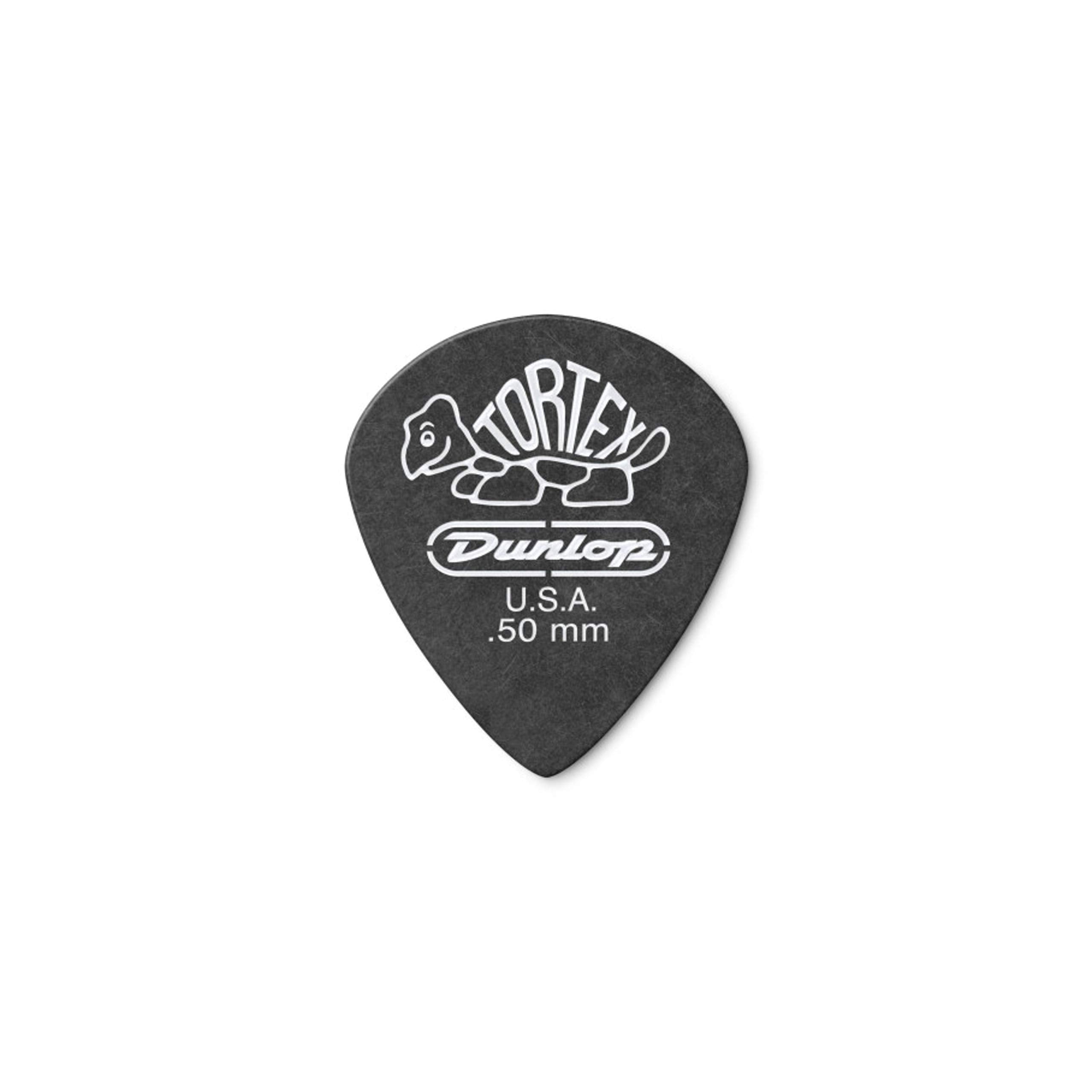 Dunlop Tortex Pitch Black Jazz Guitar Picks 1 Dozen .50 Mm