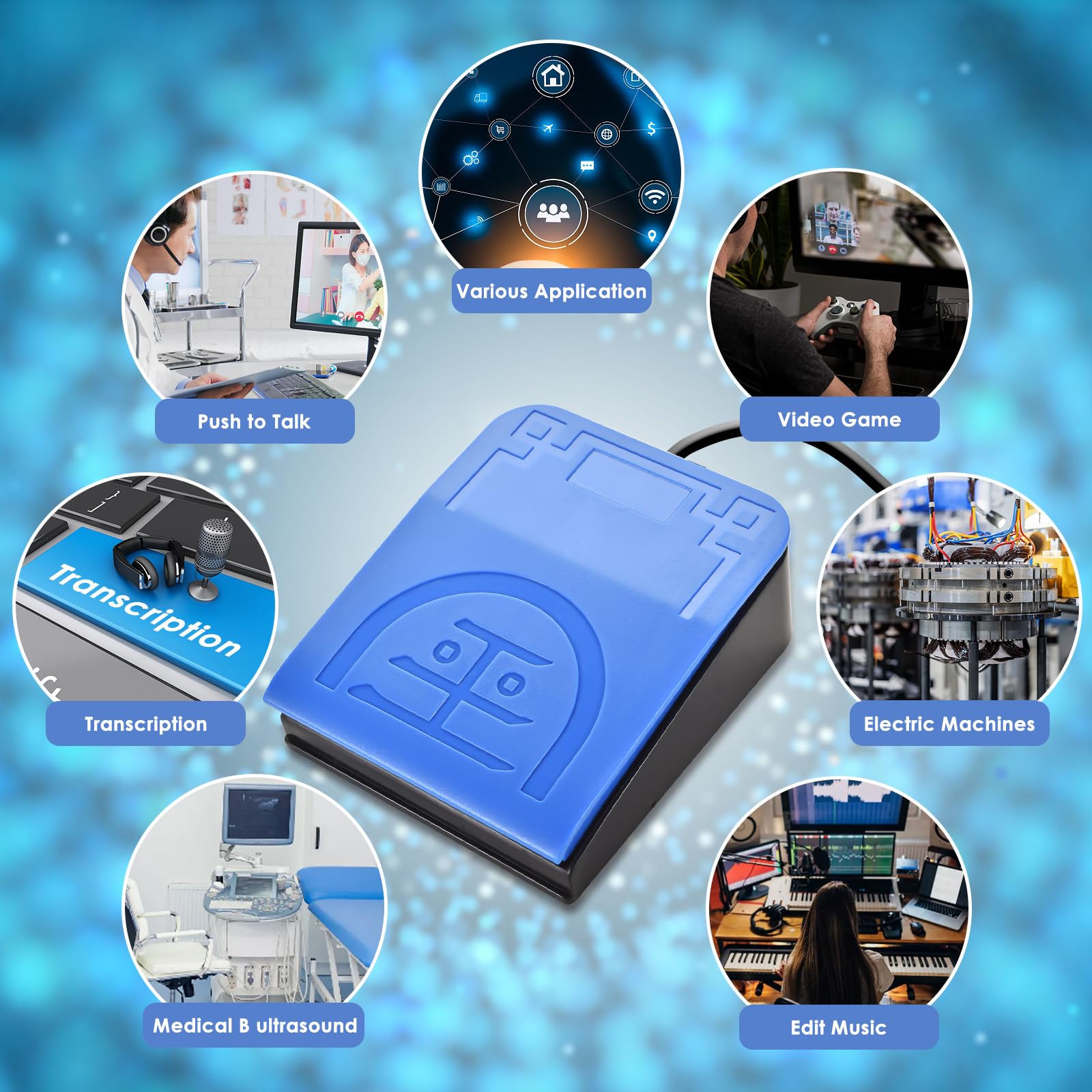 Ikkegol 2023 Upgraded Usb Foot Pedal Switch   Hands Free Control Pc Footswitch Customized Programmable Keyboard Mouse Hotkey For Gaming Transcription Hid