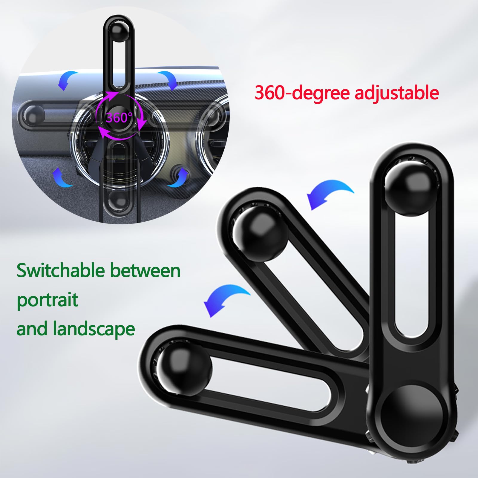 17Mm/0.67'' Ball Mount Extension Arm, 2.04 Inch (52Mm) Adjustable Length, 360-Degree Rotatable Extender, 17Mm Female To Male Bal