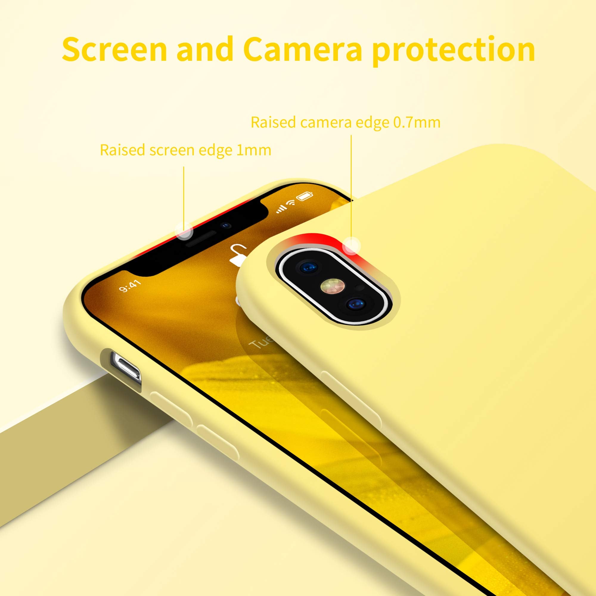 Otofly Compatible With Iphone X Case Only, [Silky And Soft Touch Series] Premium Soft Silicone Rubber Full Body Protective Bumpe