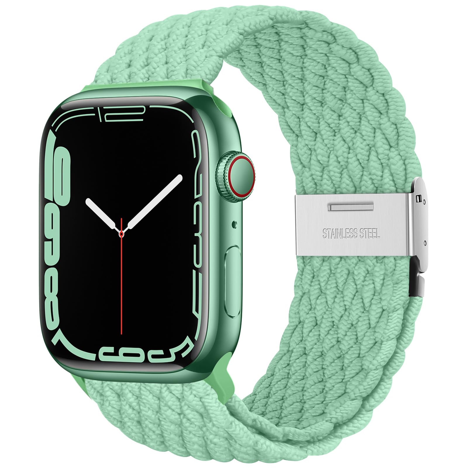 Qimela Compatible With Apple Watch Band 38Mm 40Mm 41Mm 42Mm 44Mm 45Mm 46Mm 49Mm For Women Men,Sport Solo Loop Strap Stretchy Nyl