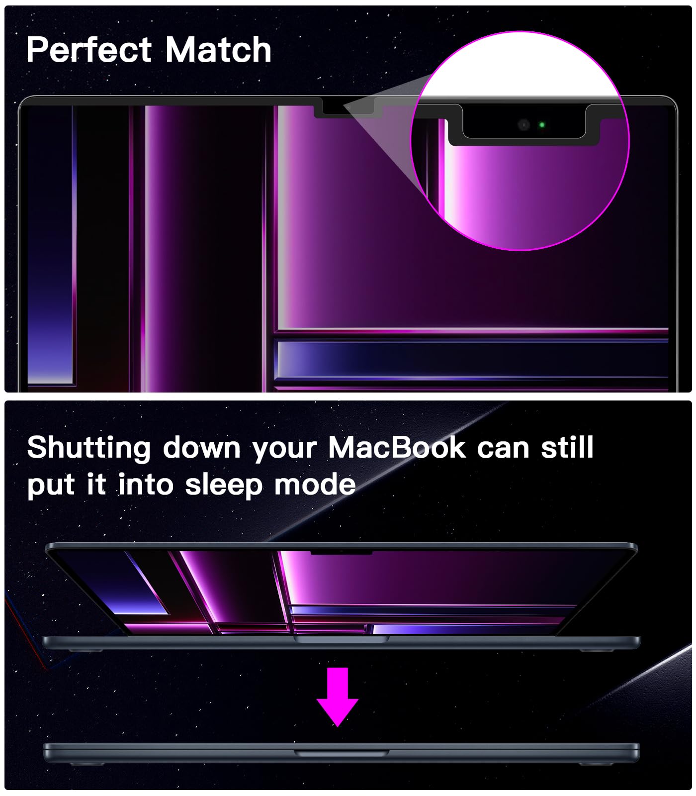 Pys Magnetic Privacy Screen Protector For Macbook Pro 16 Inch (2021 2023,M1,M2,M3,Pro,Max) + Camera Cover Slide 2 Pack   [Matte