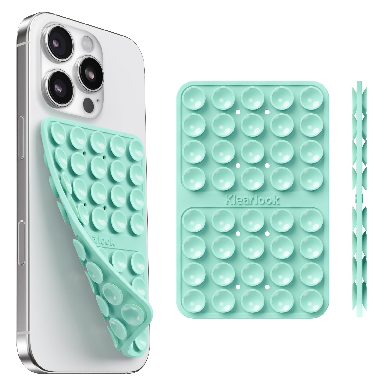 Klearlook Silicone Suction Cup Phone Case Mount Double Sided, Silicon Sticky Phone Grip With Higher Suction For Cell Phone, Hand