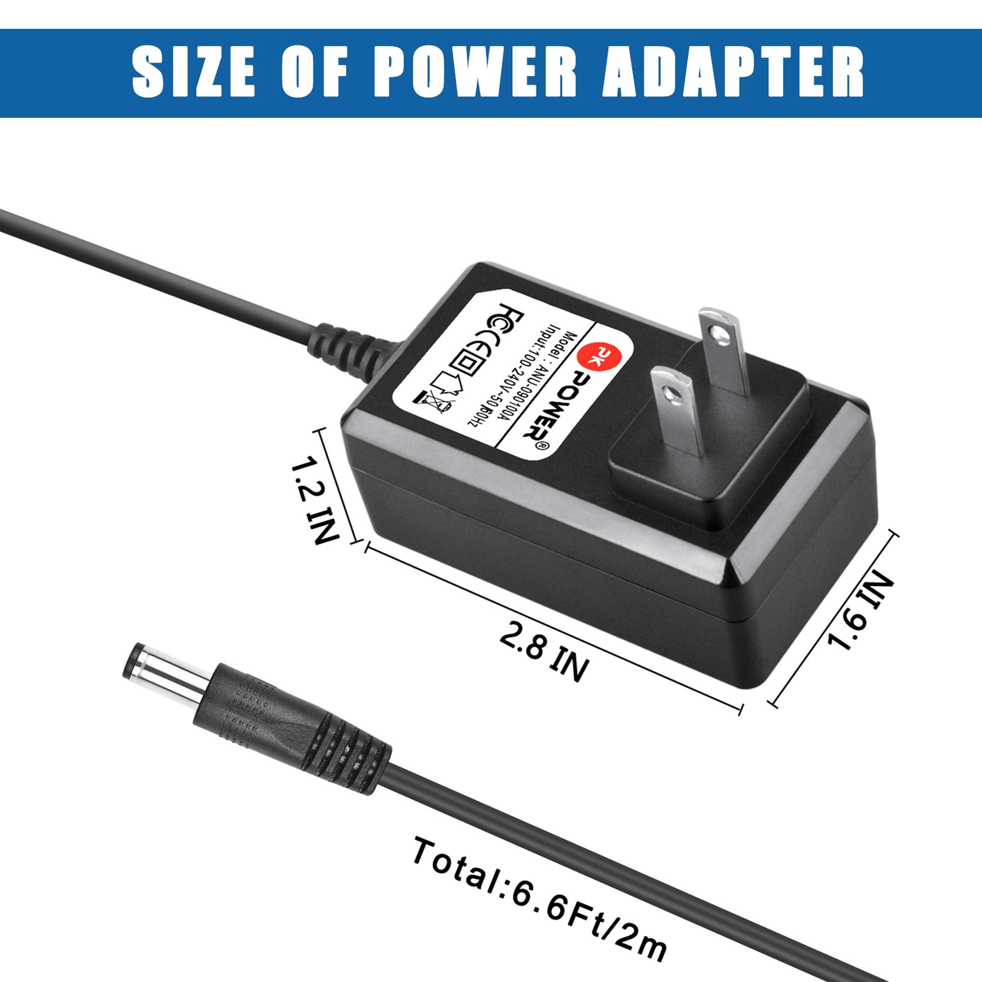 Pkpower Ac Adapter Compatible With Dymo Labelmanager 260P 360D 280 1815990, Power Supply For Label Manager Lm 280 1754490 420P 1768815 Printer Cord Cable Charger