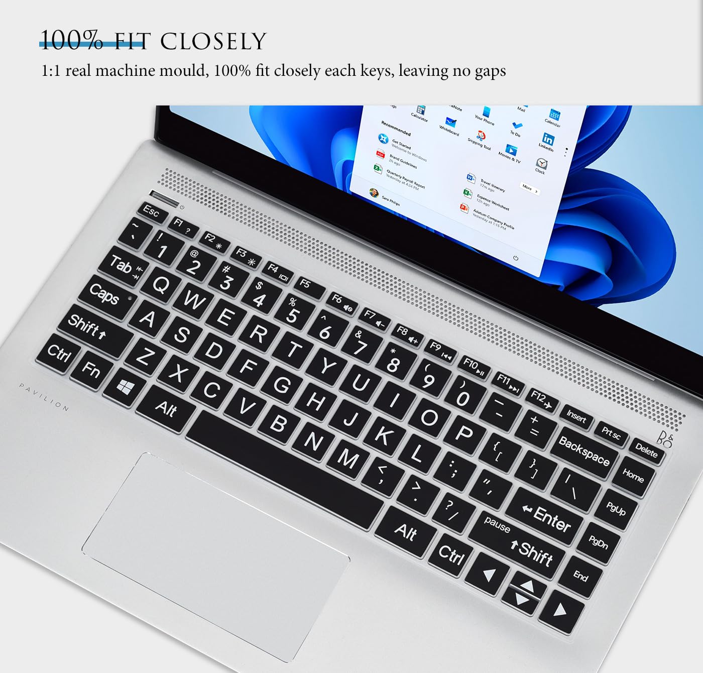 Keyboard Cover Skin For 14 Inch Hp Pavilion X360 14 14 Fq/Dq/Dk/Dh/Ds/Df/Cf/Cd/Ba/Bf/Bw Series 14 Dk1013Dx/Dk1003Dx/Dk0002Dx 14