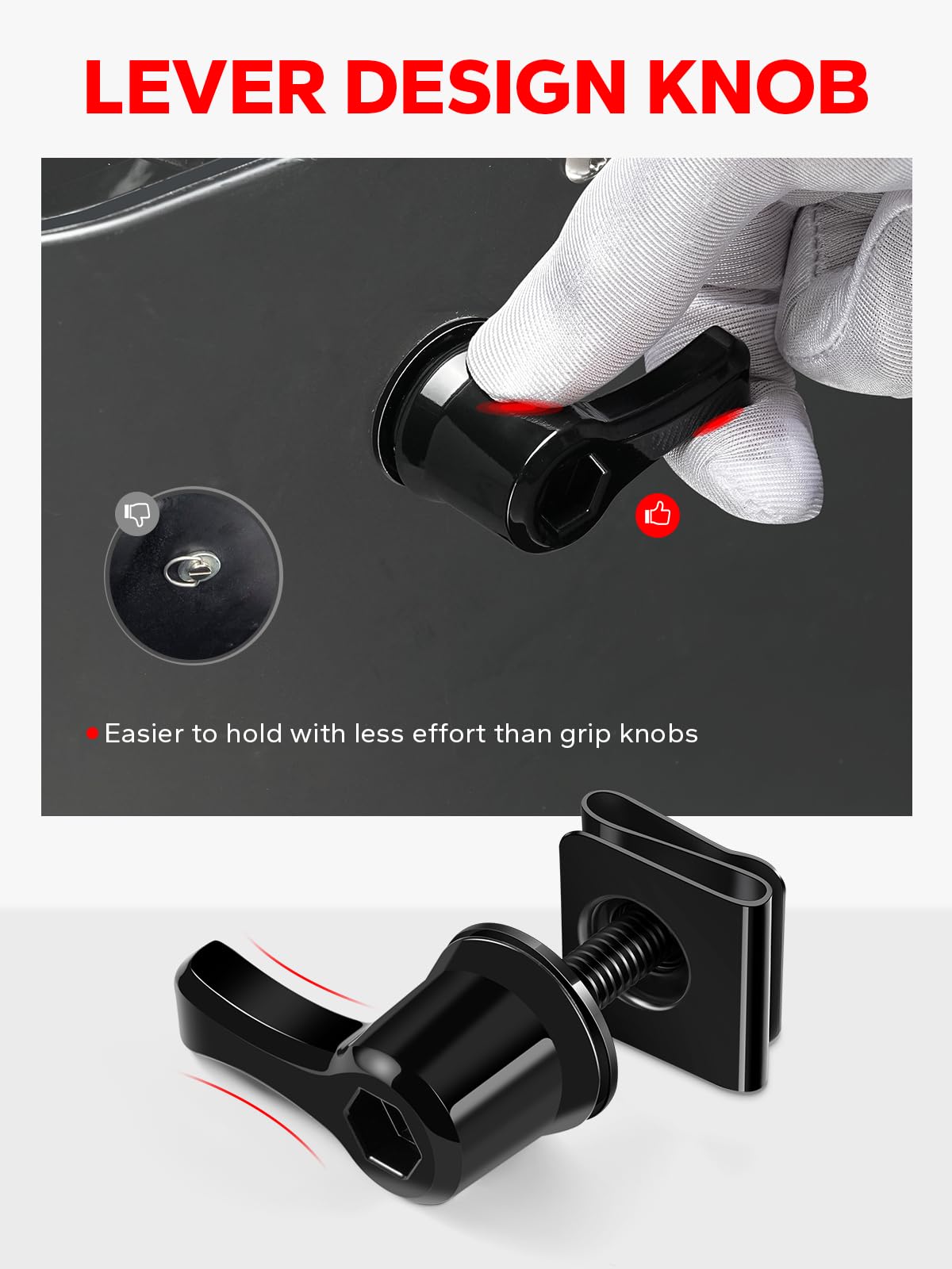 Amazicha New Saddle Bag Lock Hardware Bolt Kit, Theft Deterrent Saddlebag Lever Locks Mounting Hardware Screws Compatible For Ha