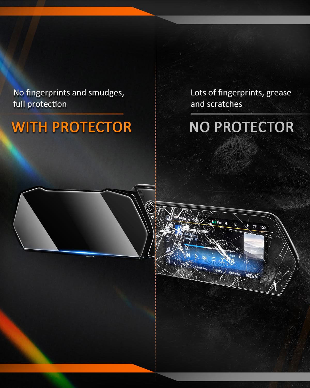 Cdefg 2 Pack Trax 2024 2025 Screen Protectors (11 Inch Touchscreen & 8 Inch Gauges), For 2024 2025 Chevrolet Trax Accessories (Lt, 2Rs, Activ), Tempered Glass, Not For Ls 1Rs 8 Inch Touchscreen