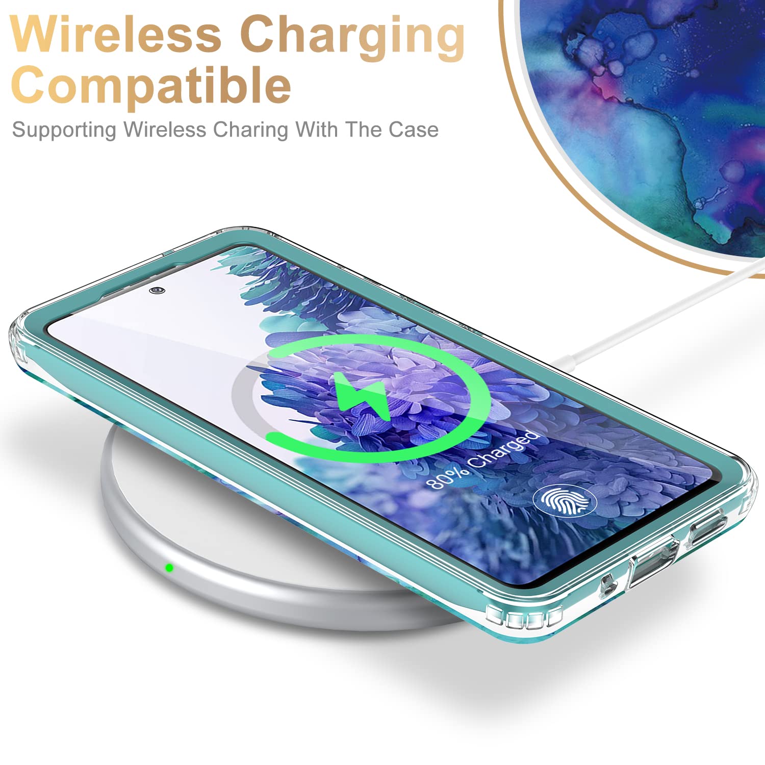 Esdot Compatible With Samsung Galaxy S20 Fe Case (Not For S20) With Built In Screen Protector, With Fashionable Designs For Wome