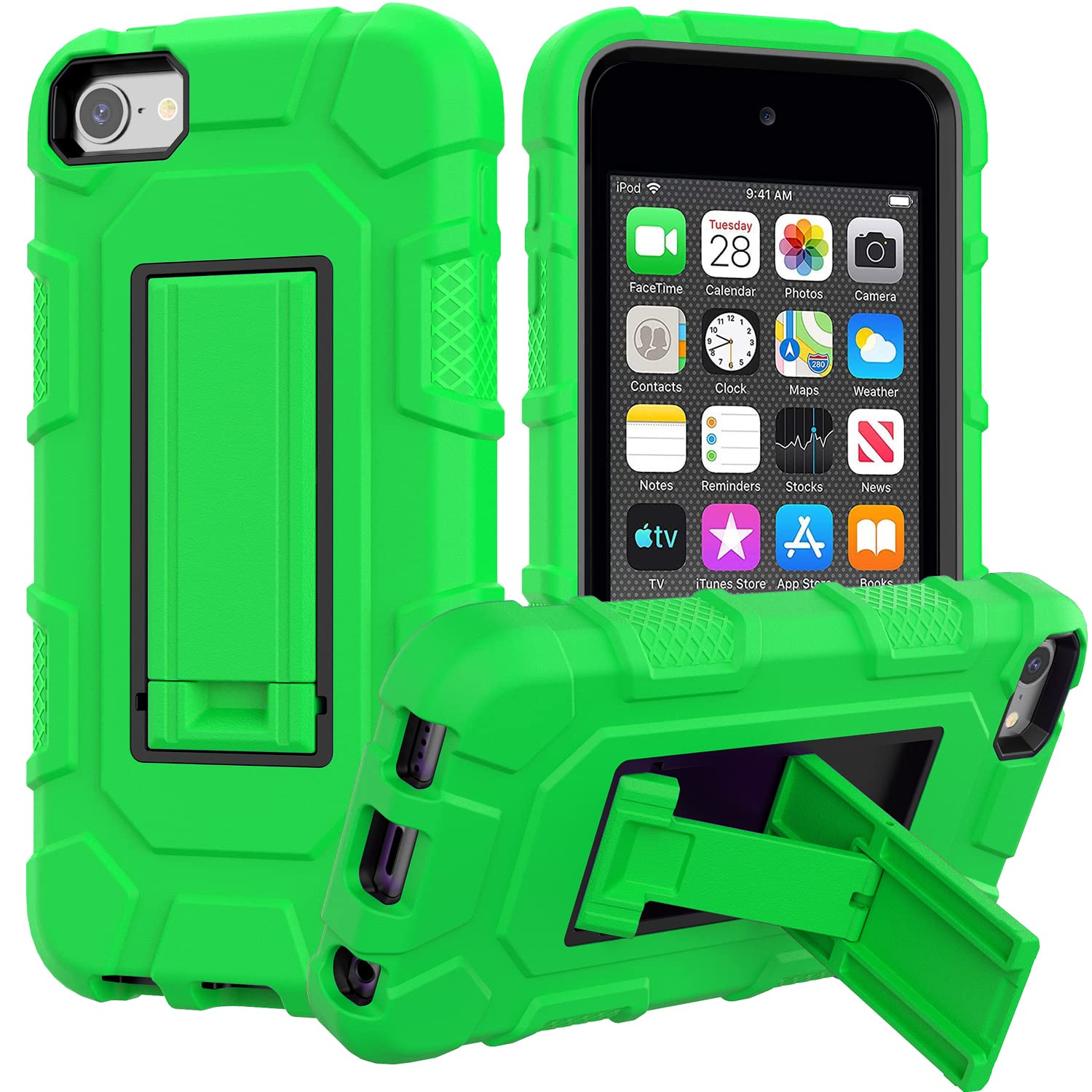 Zonefoker For Ipod Touch 7Th Generation Case, Ipod Touch 6Th / 5Th Generation Case Heavy Duty Shockproof Rugged Cover For Apple