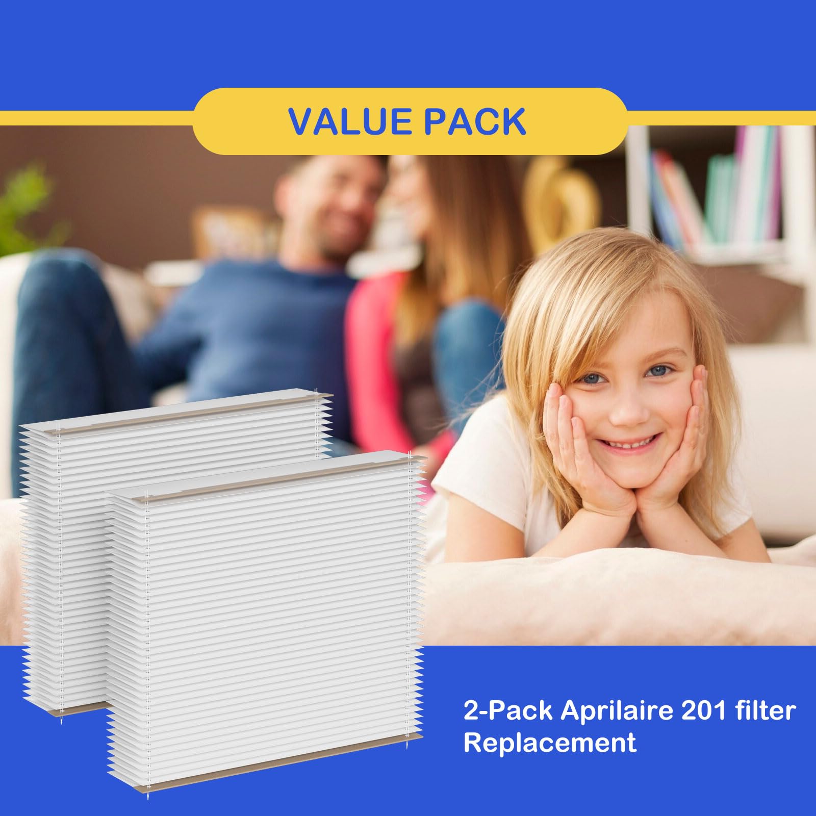 201 Air Filter Replacement Compatible With Aprilaire 2200 2250, Space Gard 2200 Air Cleaner Purifier And Lennox Pmac 20C X0445,